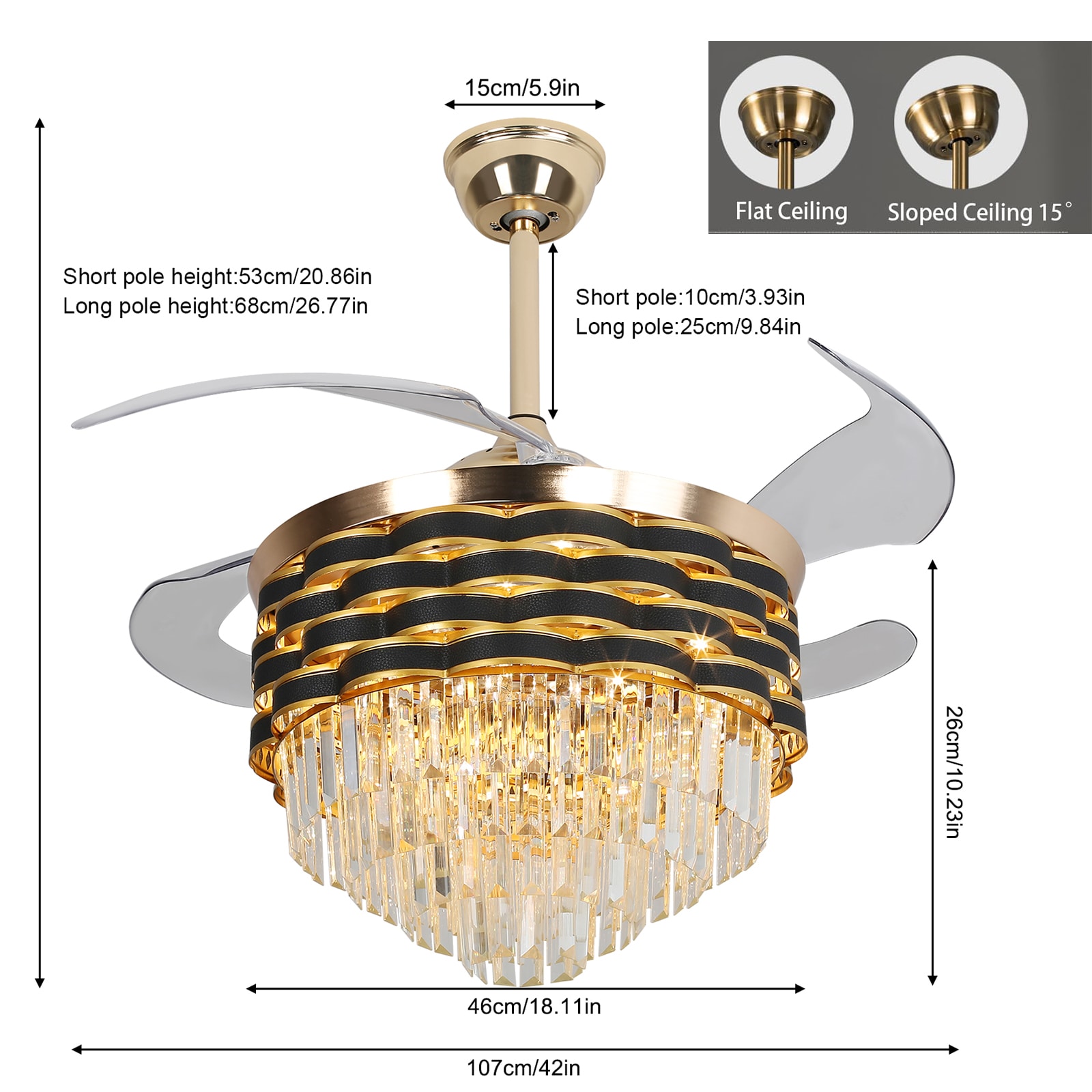 Oukaning JZUCOD-00790099 Ceiling-Fans - View #5