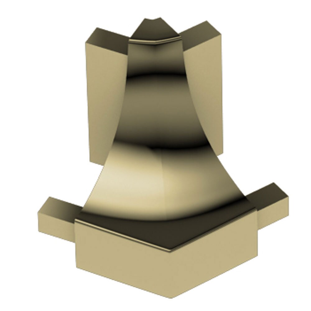 Schluter Systems E135/AHK1S/AMG Dilex-AHK 0.5-in W x 1-in L Polished brass anodized aluminum Aluminum Outside corner Tile Edge Trim