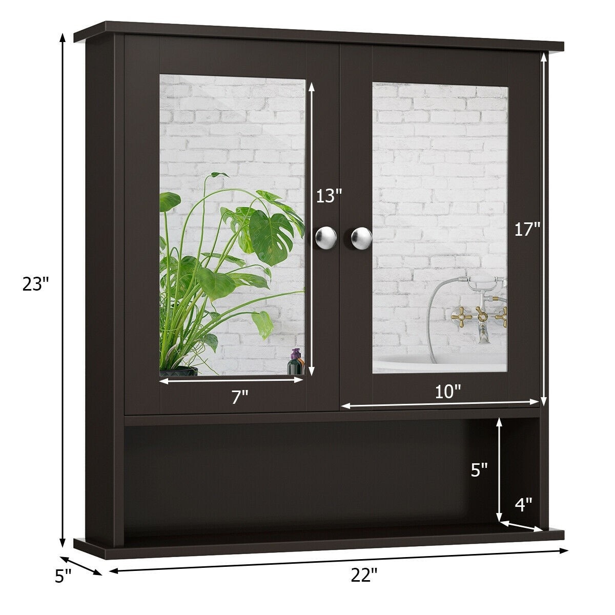 WELLFOR BA-HGY-7396BN Bathroom-Medicine-Cabinets - View #11