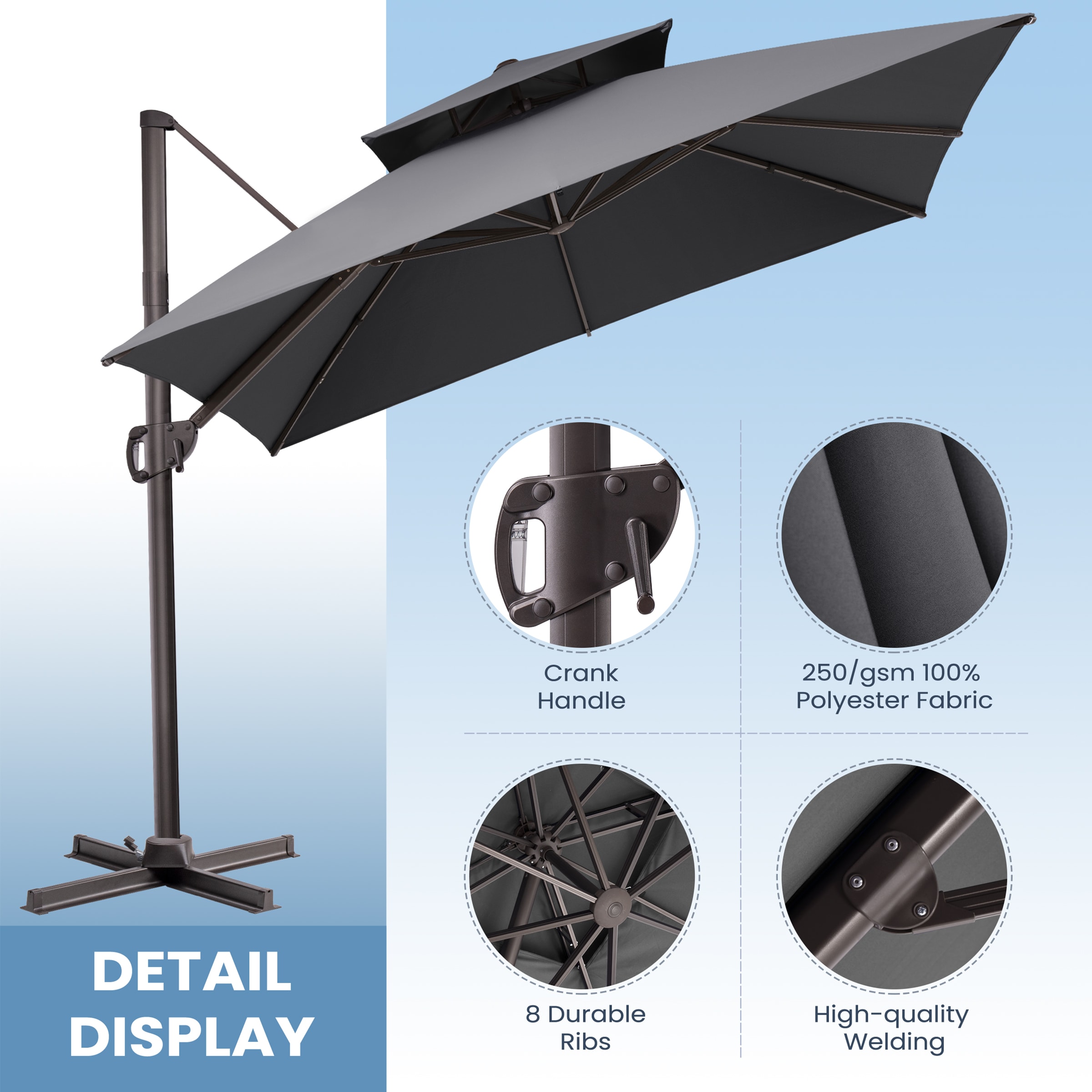 Crestlive Products CL-PU038DGY Umbrellas-2 - View #5