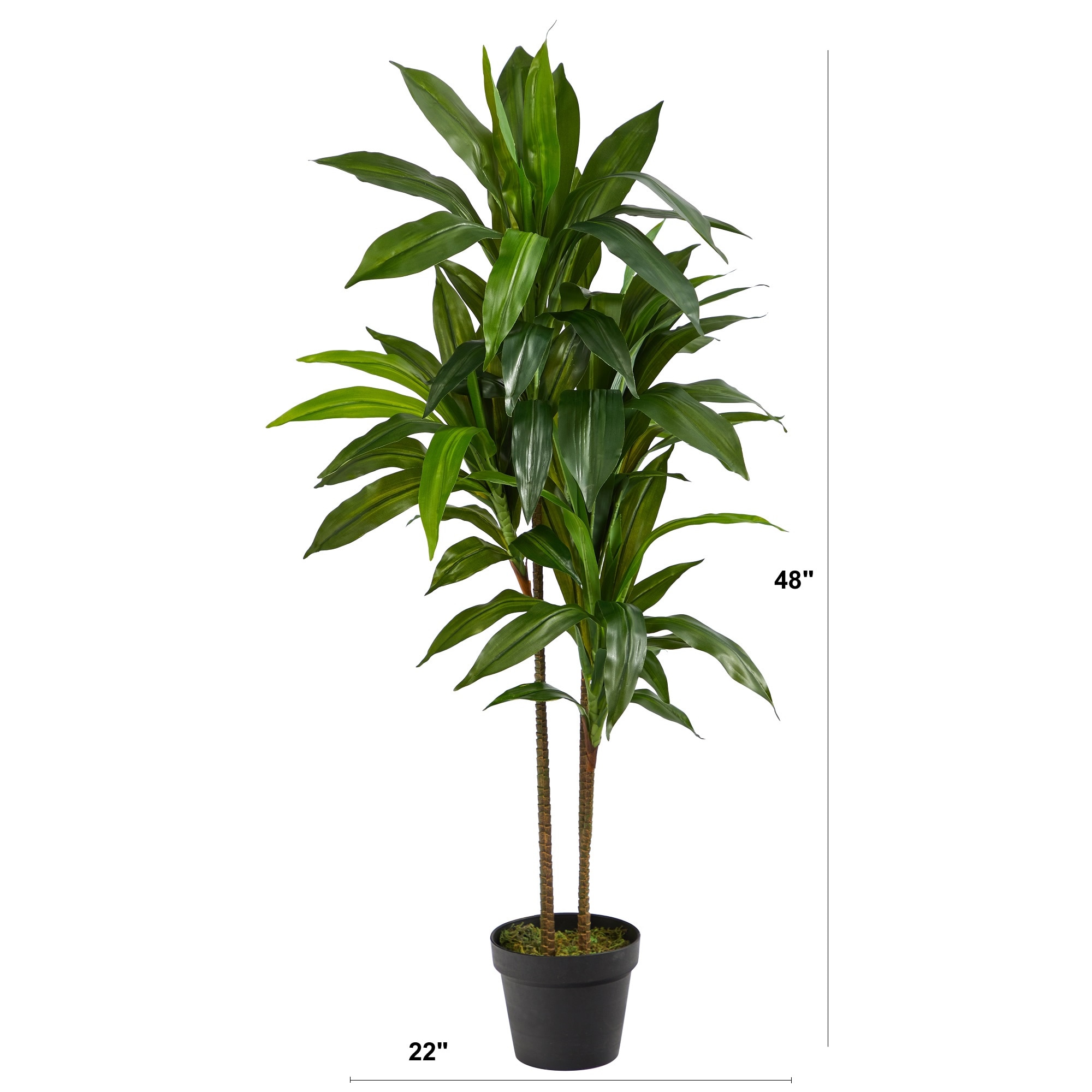 Nearly Natural 43-in Green Indoor Silk Artificial Tree in the ...