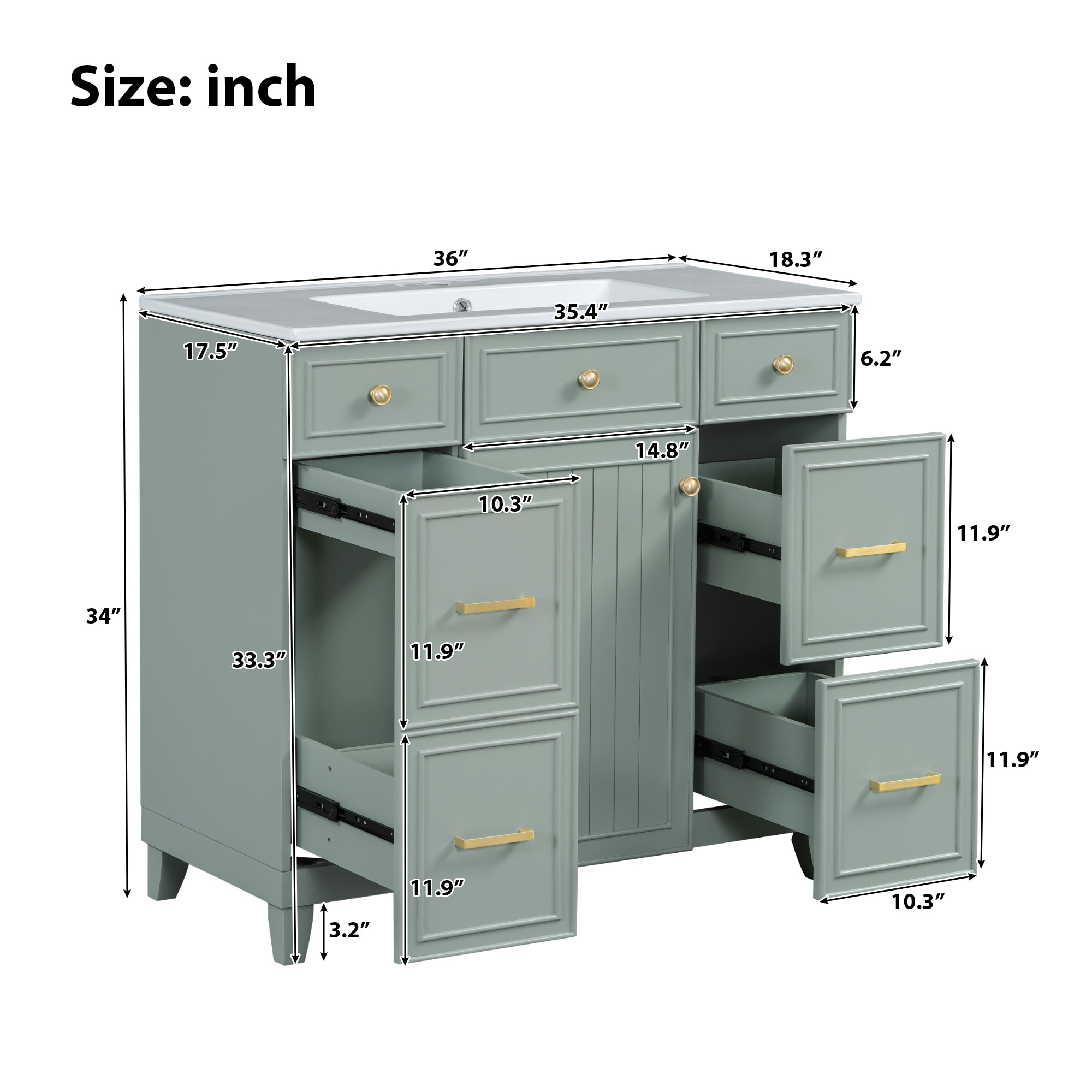 Qualler QDUVT663G Bath-Vanity-Combo - View #13