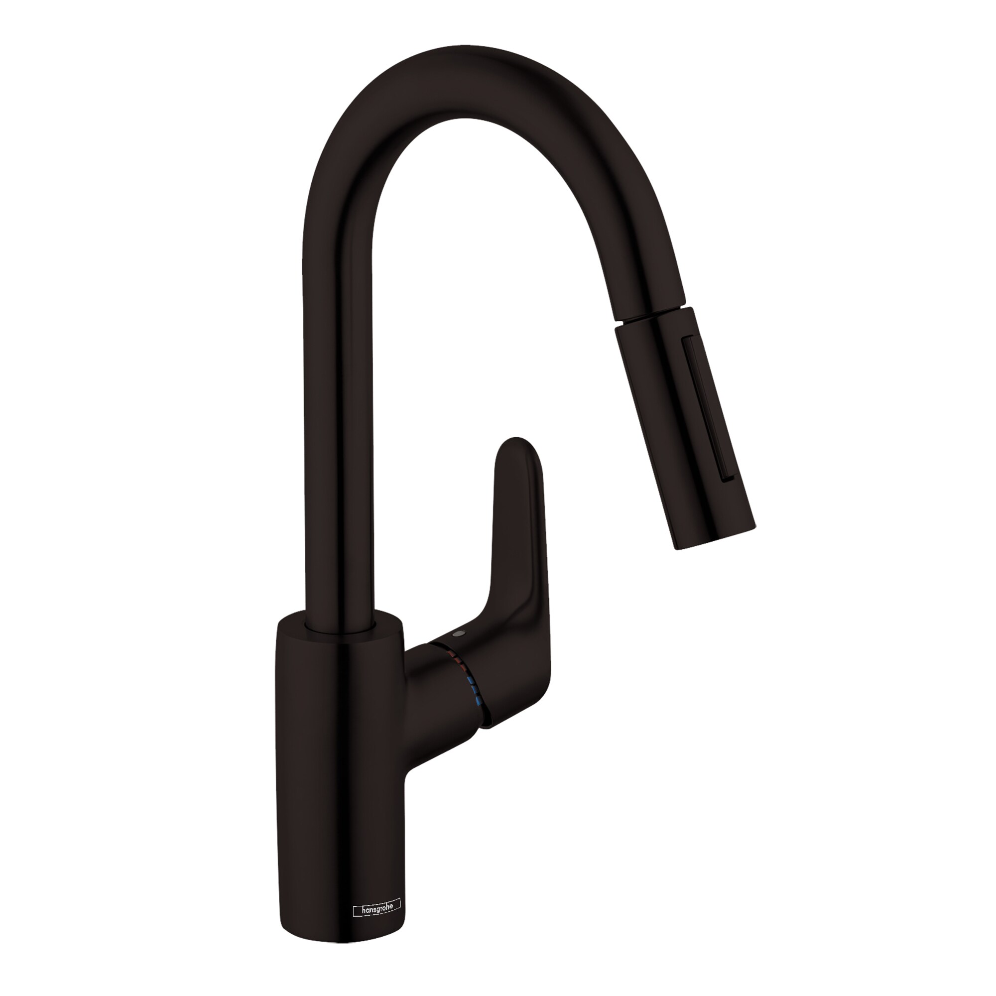 Hansgrohe 04506671 Matte Black Single Handle Deck-mount Pull-out Kitchen Faucet with Sprayer