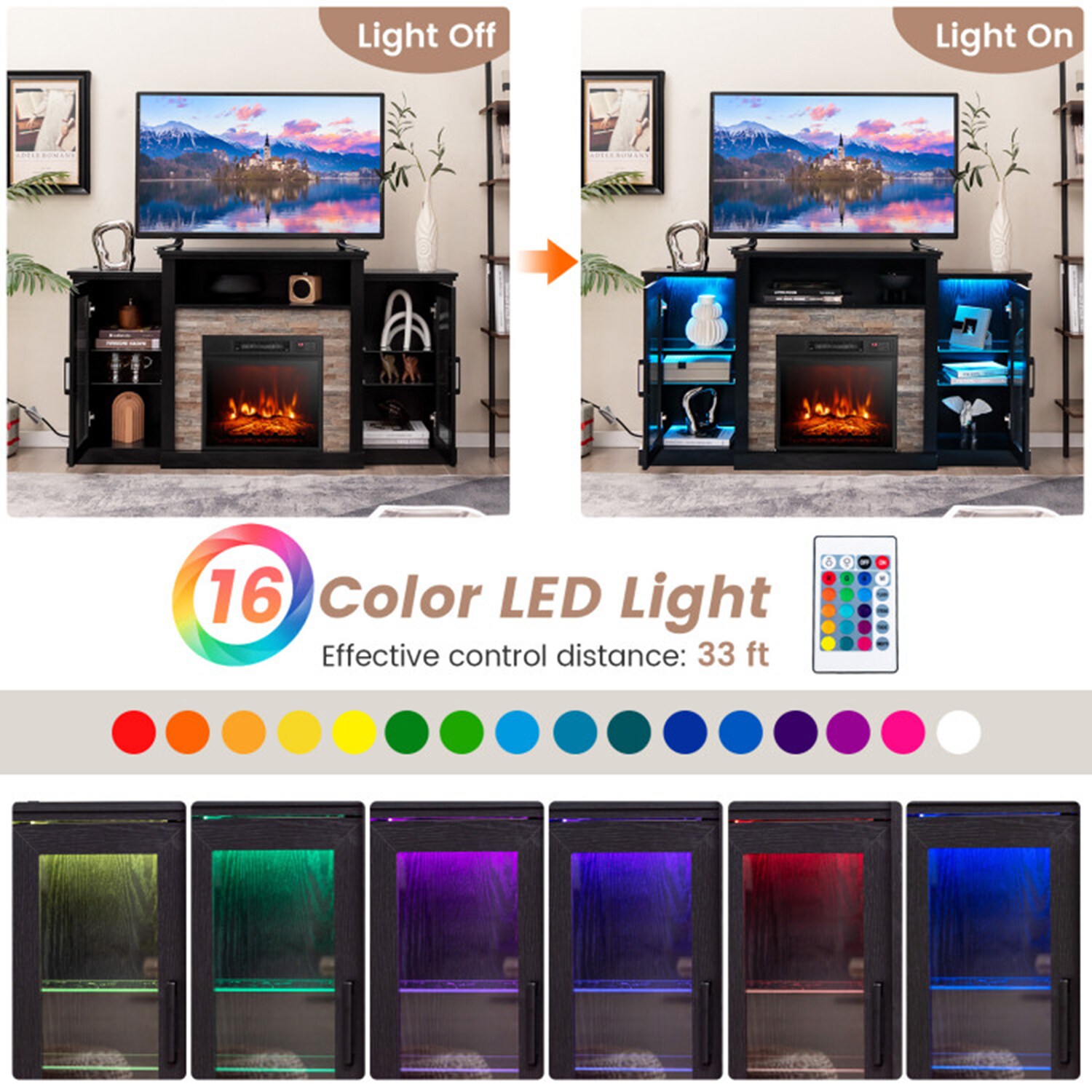 Clihome CL-FP10181DK Electric-Fireplaces - View #7