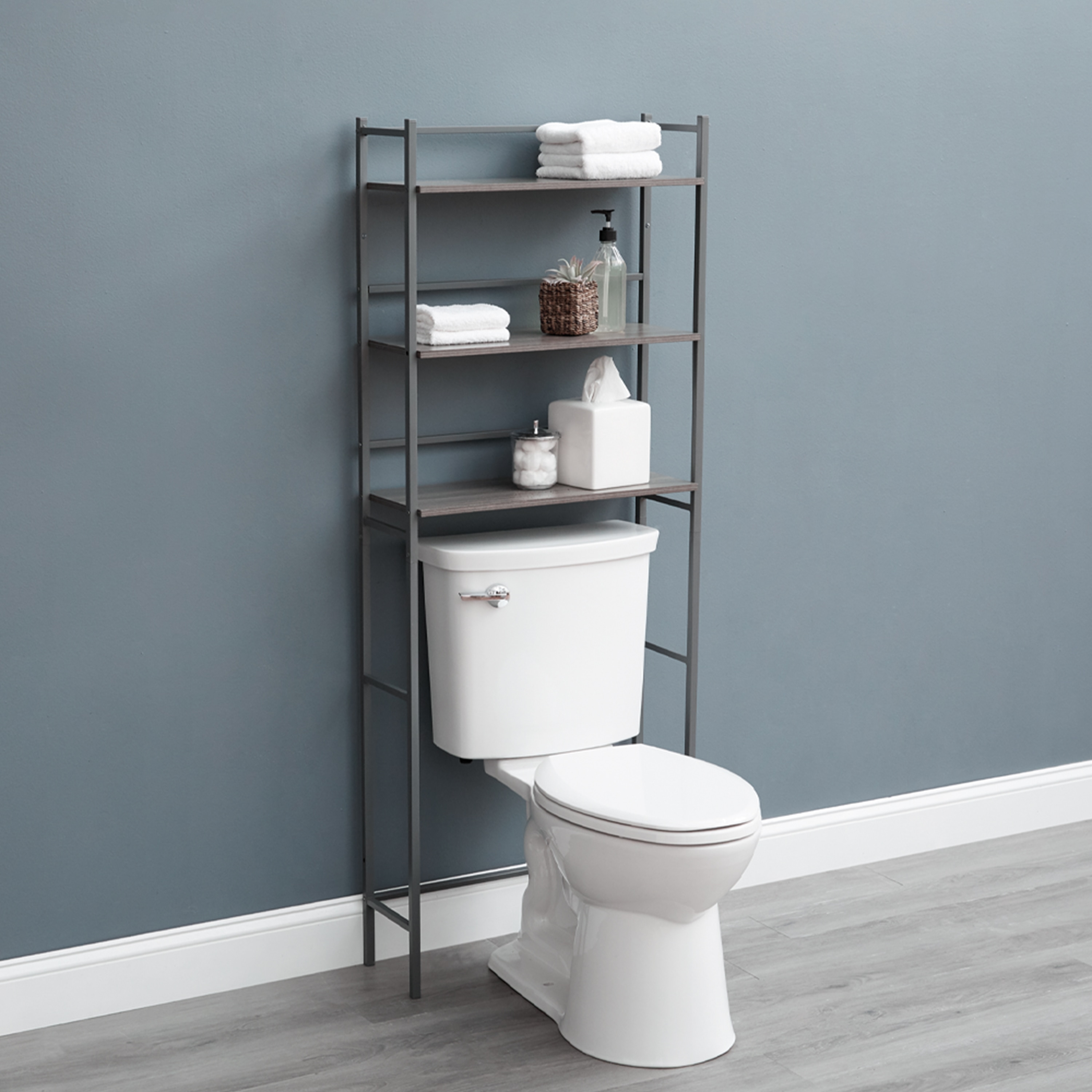 Gray Over-the-Toilet Storage at