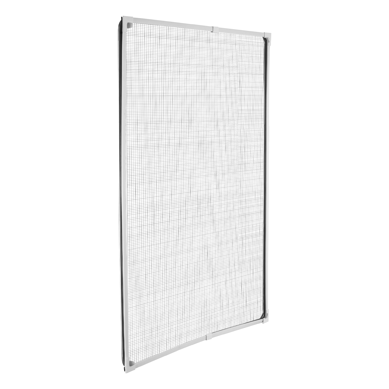 VEVOR SCCXSC55INCH08223V0 Magnetic Window Screen   58.27 x 39.17 inch PVC and Fiberglass Mesh  White Frames with Black Magnetic Strip and Wind Clips  No Drilling Easy Installation  Magnetic Screen for House Window