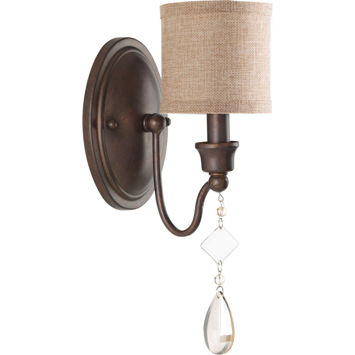 Progress Lighting P7142-72 Flourish 5-in W 1-Light Cognac Transitional Wall Sconce