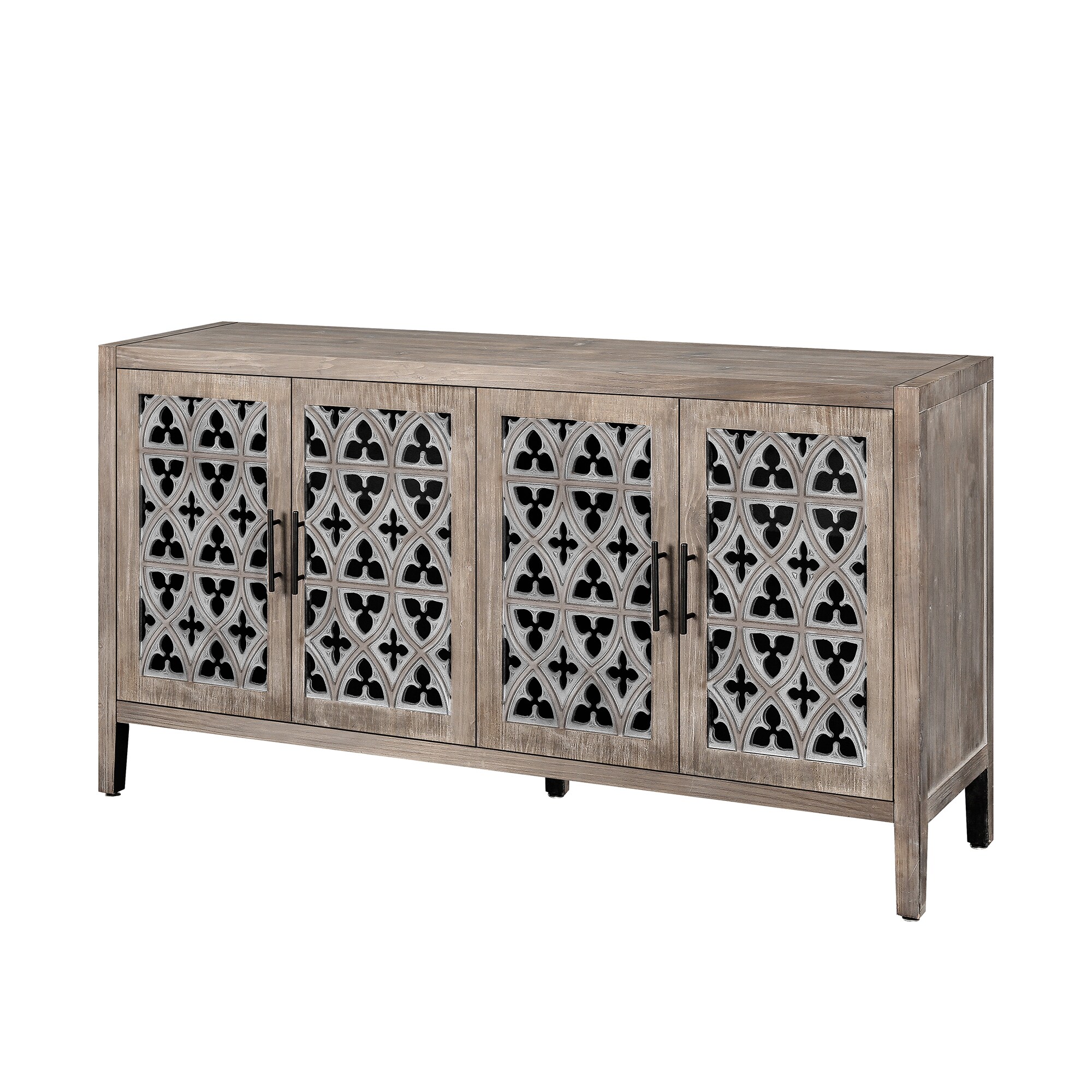 SINOFURN SYA390006WT Traditional Brown TV cabinet ( Accommodates TVs up to 65-in )