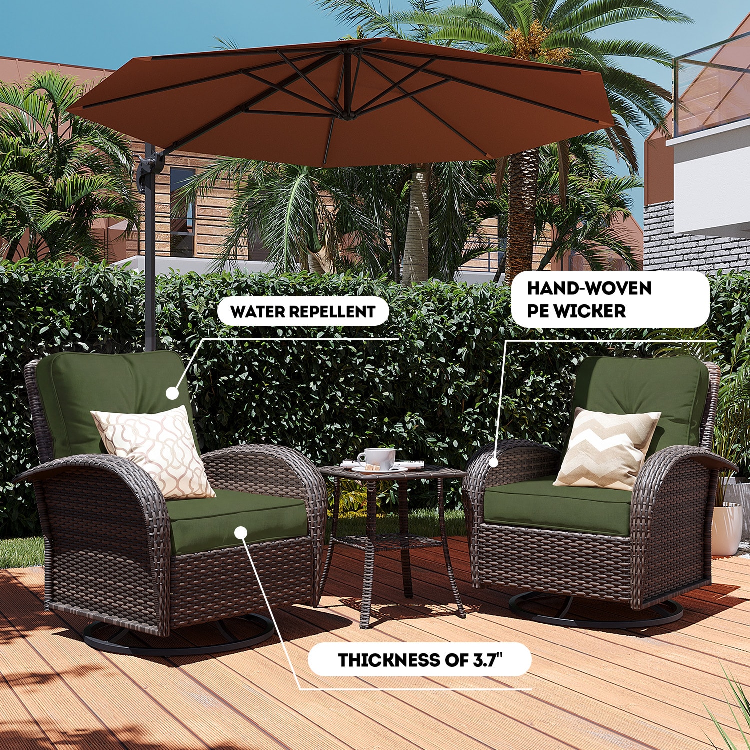 Patio Watcher LHY-Y-NABLUE-CJ Patio-Conversation-Sets - View #4