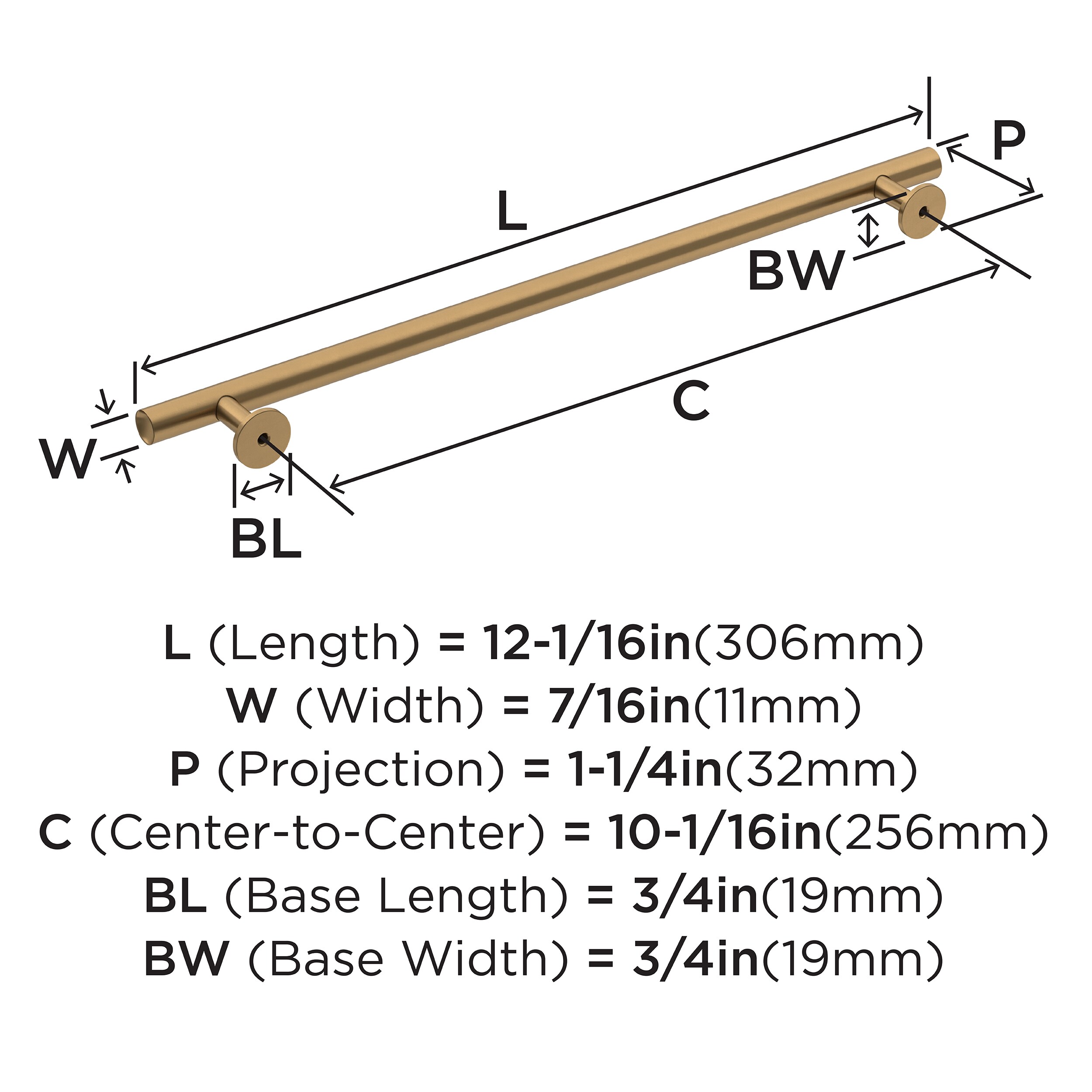 Amerock BP36869CZ Cabinet-Pulls - View #4