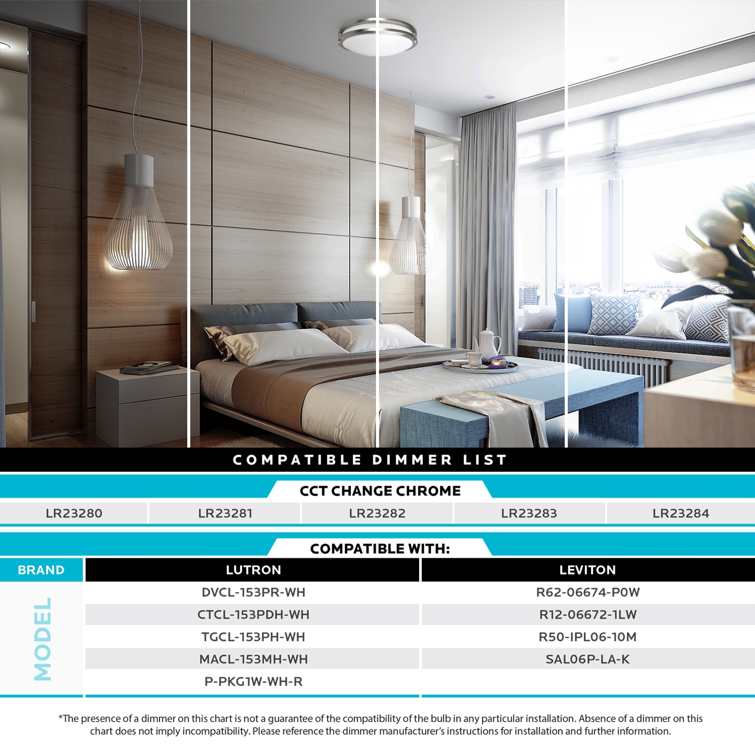 14 Inch Chrome LED Flush Mount Ceiling Light with Color Selectable