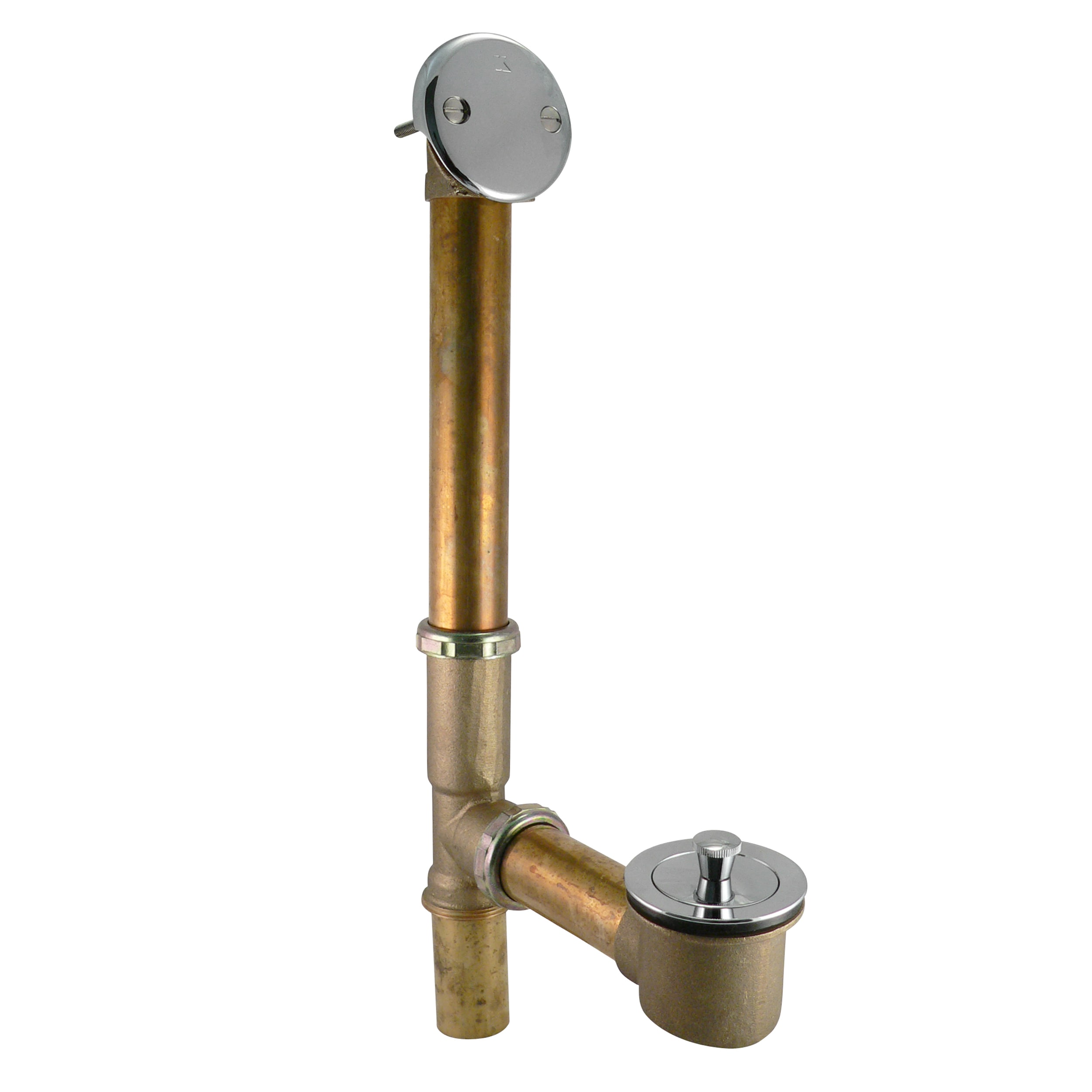 Keeney 1.5-in Polished Chrome Roller Ball Drain with Brass Pipe in the ...