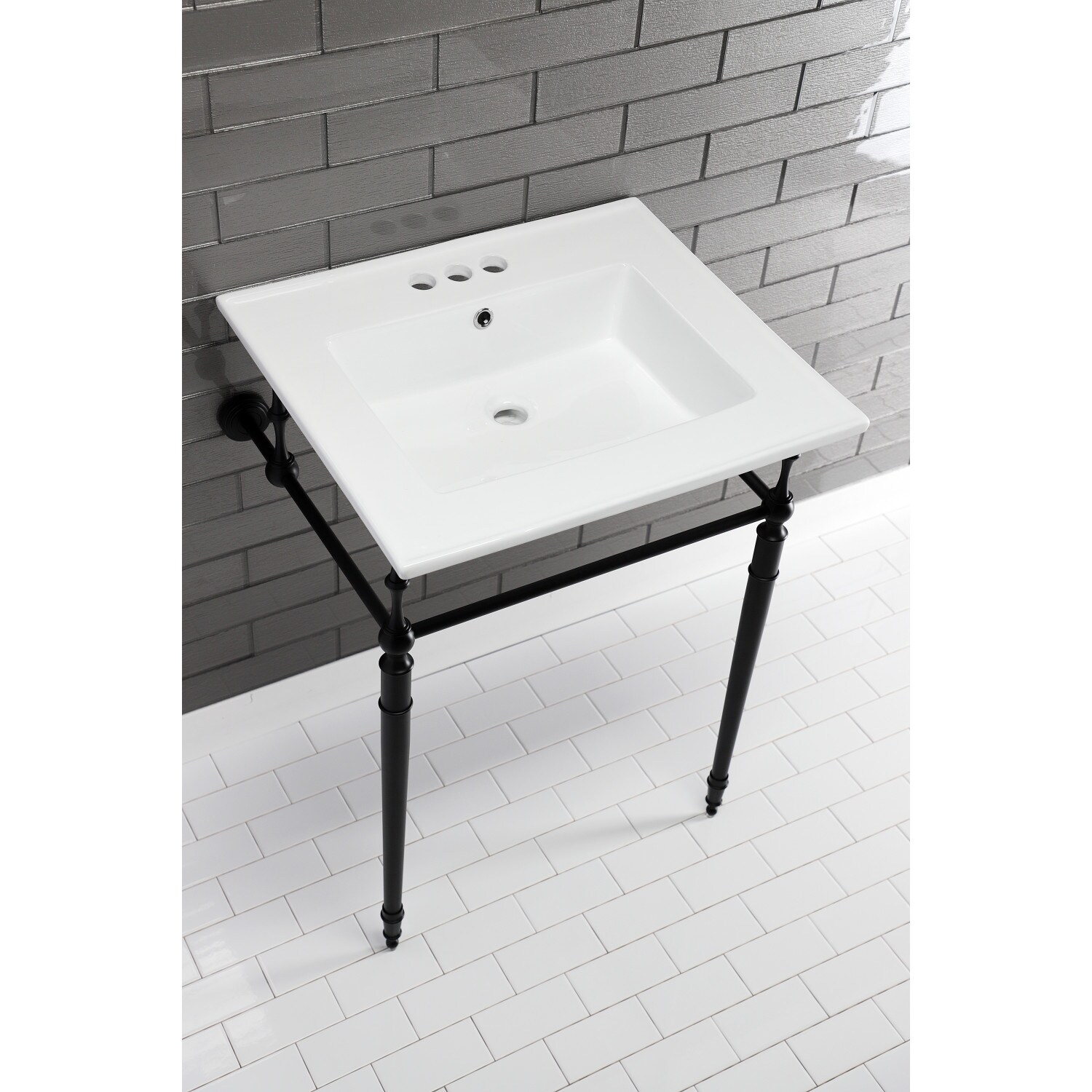 Kingston Brass WLKVPB25227W4MB Bath-Sink - View #5