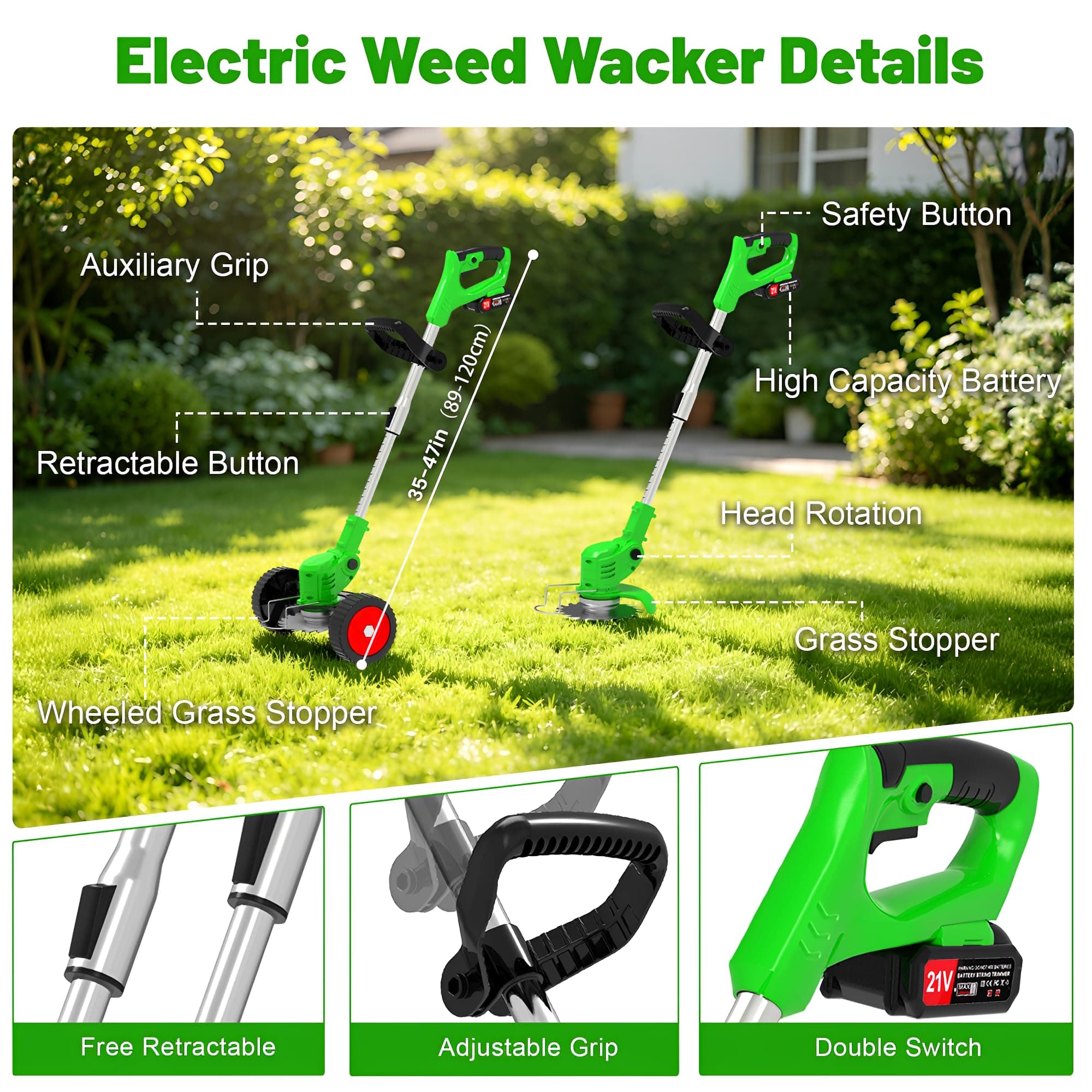 Angel Sar L2MJA527TELE17 Lawn-Edger - View #6