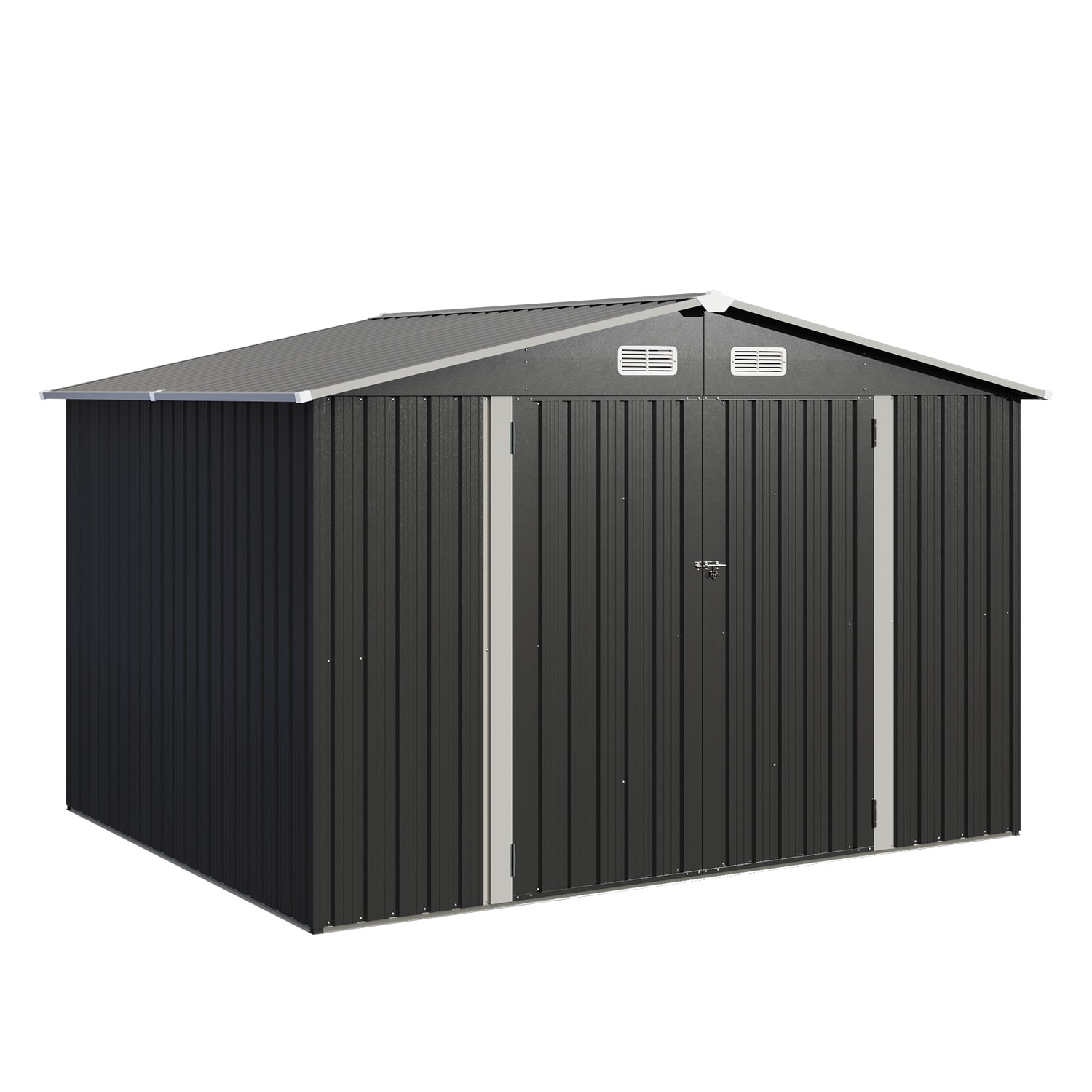 AOXUN AX-03808B 8-ft x 10-ft Economy Series Galvanized steel Storage Shed
