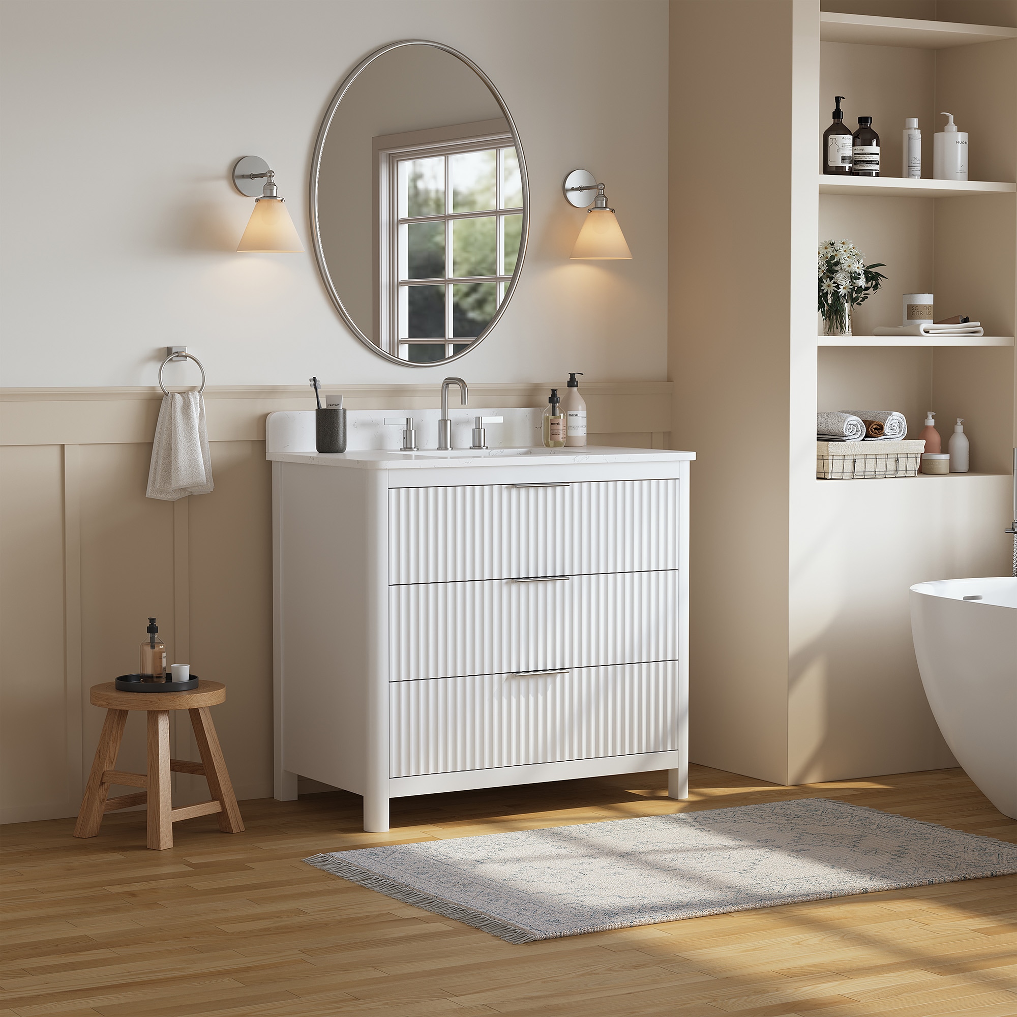 DELUXE LIVING V24001-36WT Bath-Vanity-Combo - View #7