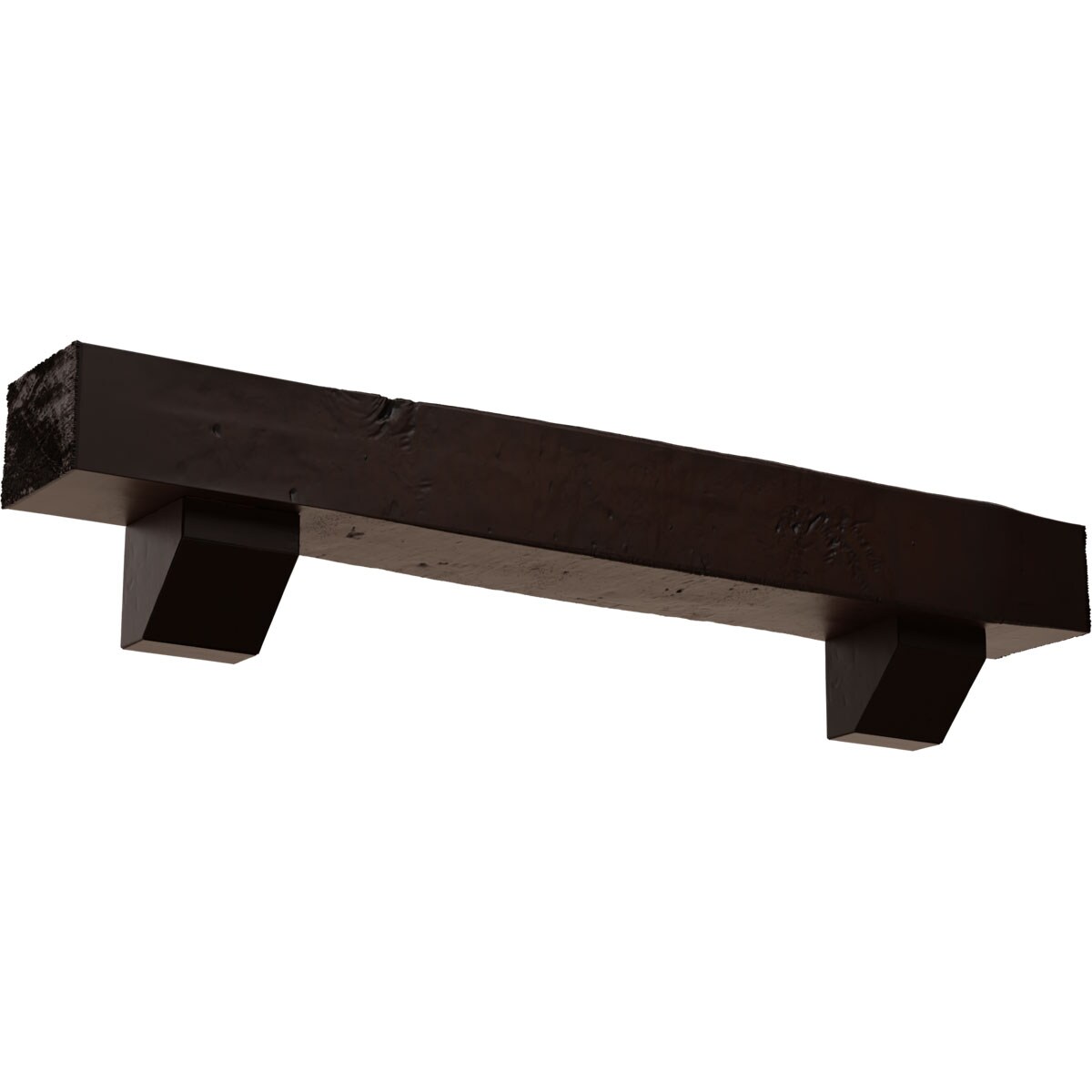 Ekena Millwork MANUKP08X08X84ASZM 84-in W x 8-in H x 8-in D Mahogany (Premium) Hollow Urethane Rustic Fireplace Mantel
