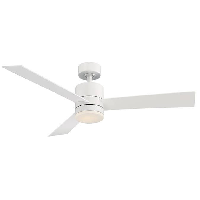 Modern Forms Axis 52 In Matte White Led, Modern 3 Blade Ceiling Fan
