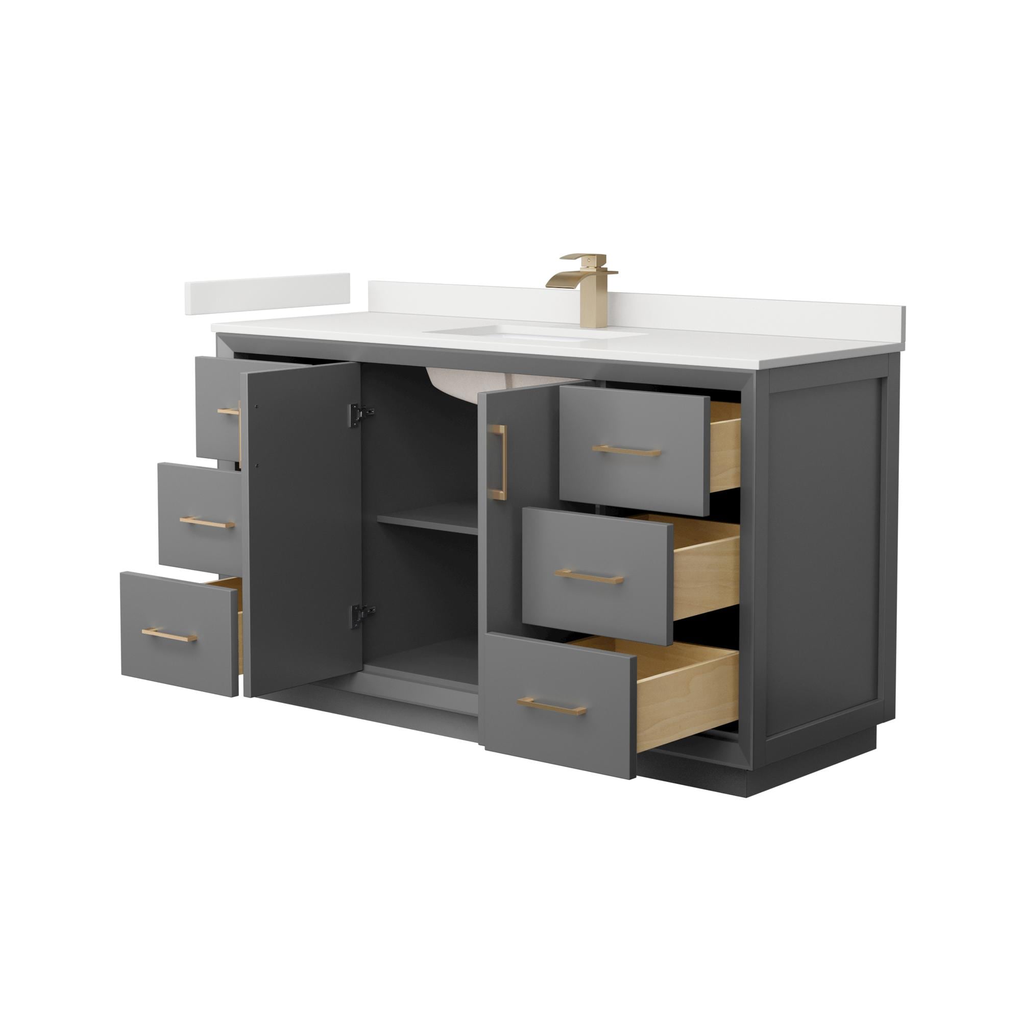 Wyndham Collection WCF414160SGZWQUNSMXX Bath-Vanity-Combo - View #2