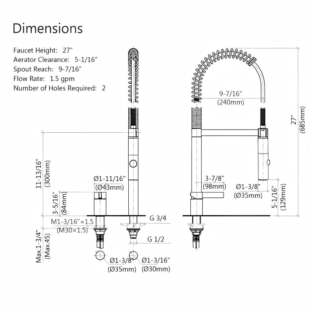 EQLOO K1903-BN Kitchen-Faucets - View #3