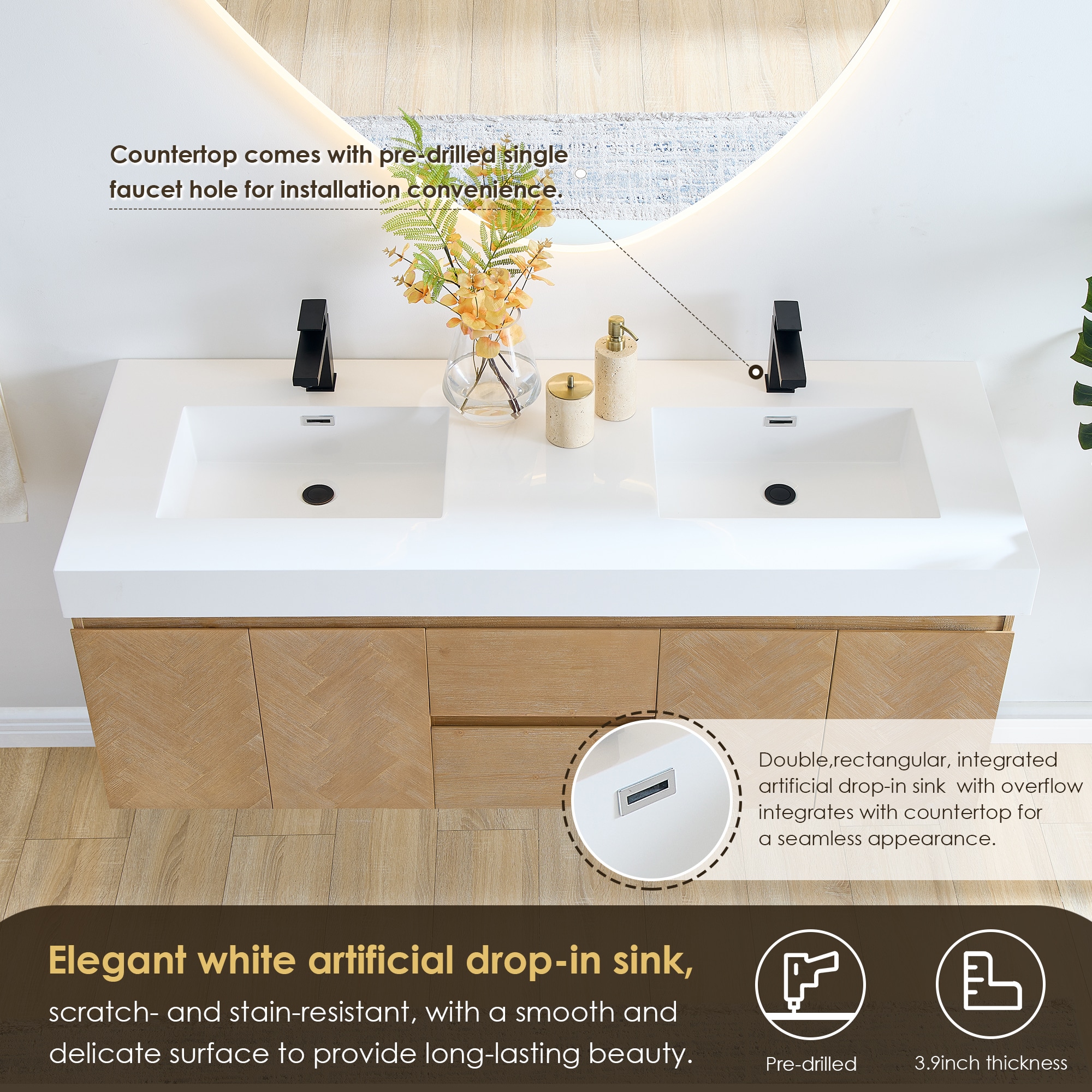 Altair 564060-LB-WH Bath-Vanity-Combo - View #5