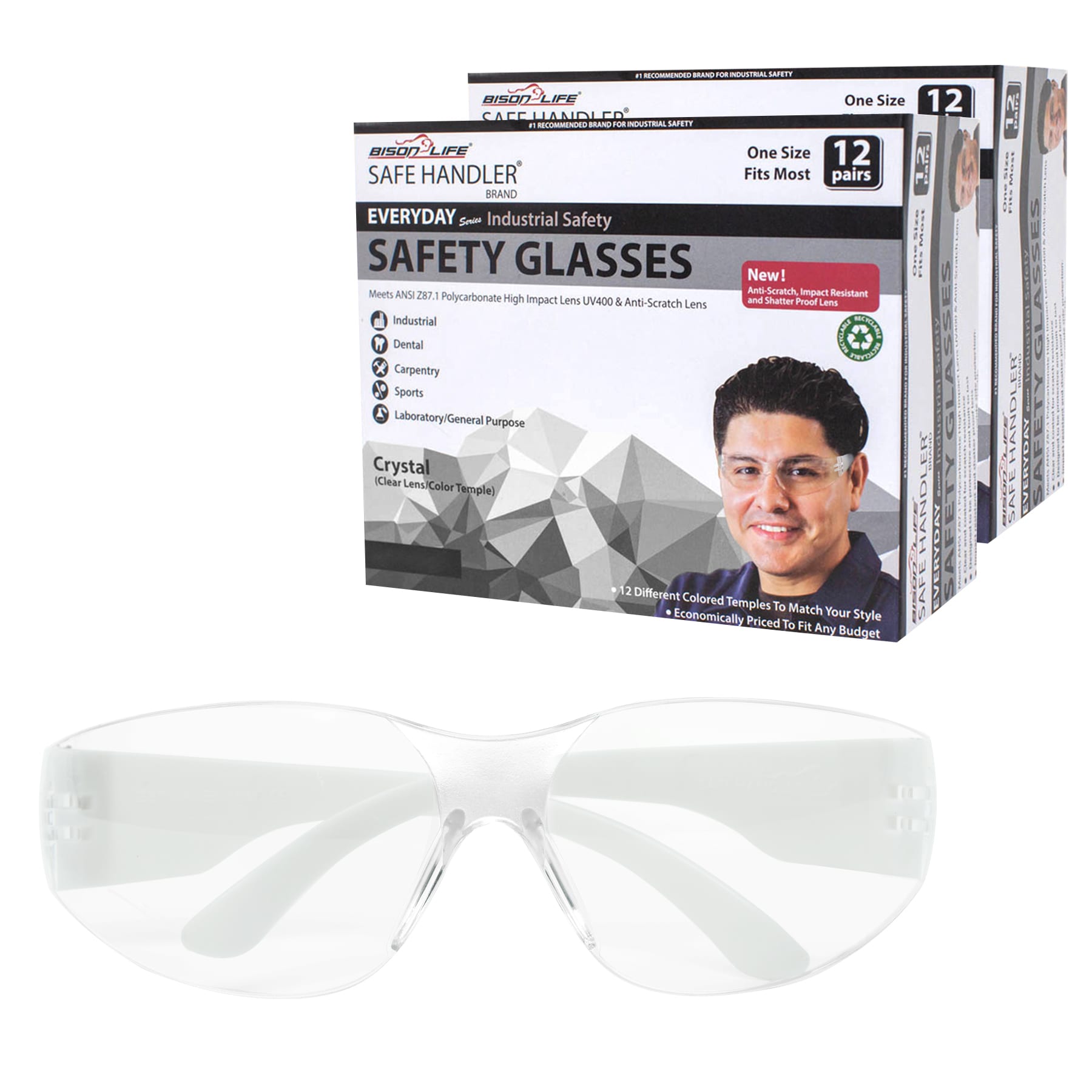 BISON LIFE SH-CR-CLLCT-SG11W-24 Protective-Eye-Wear - View #9
