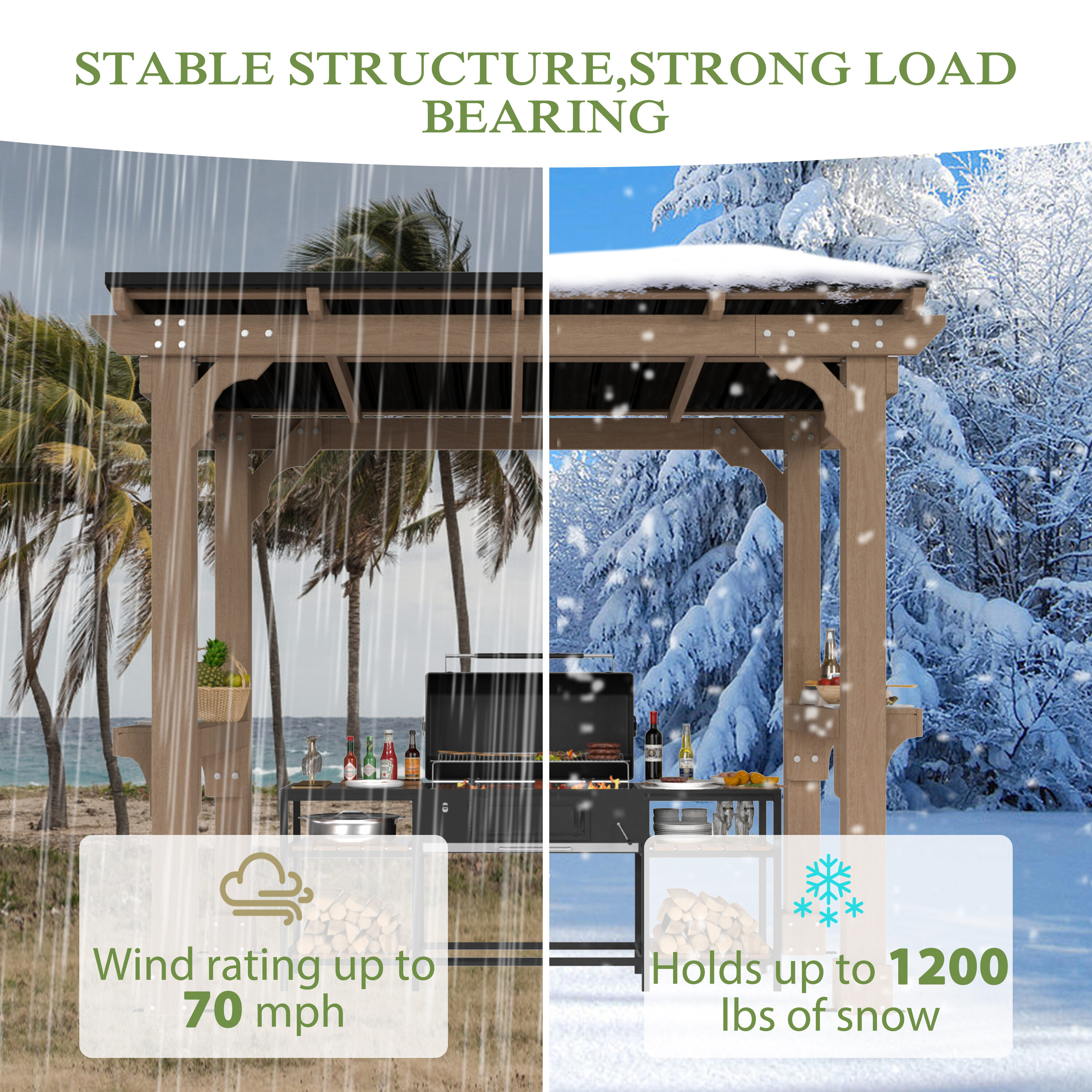 VEIKOUS PG0201-21-N2 Wood-Resin-Gazebos - View #4