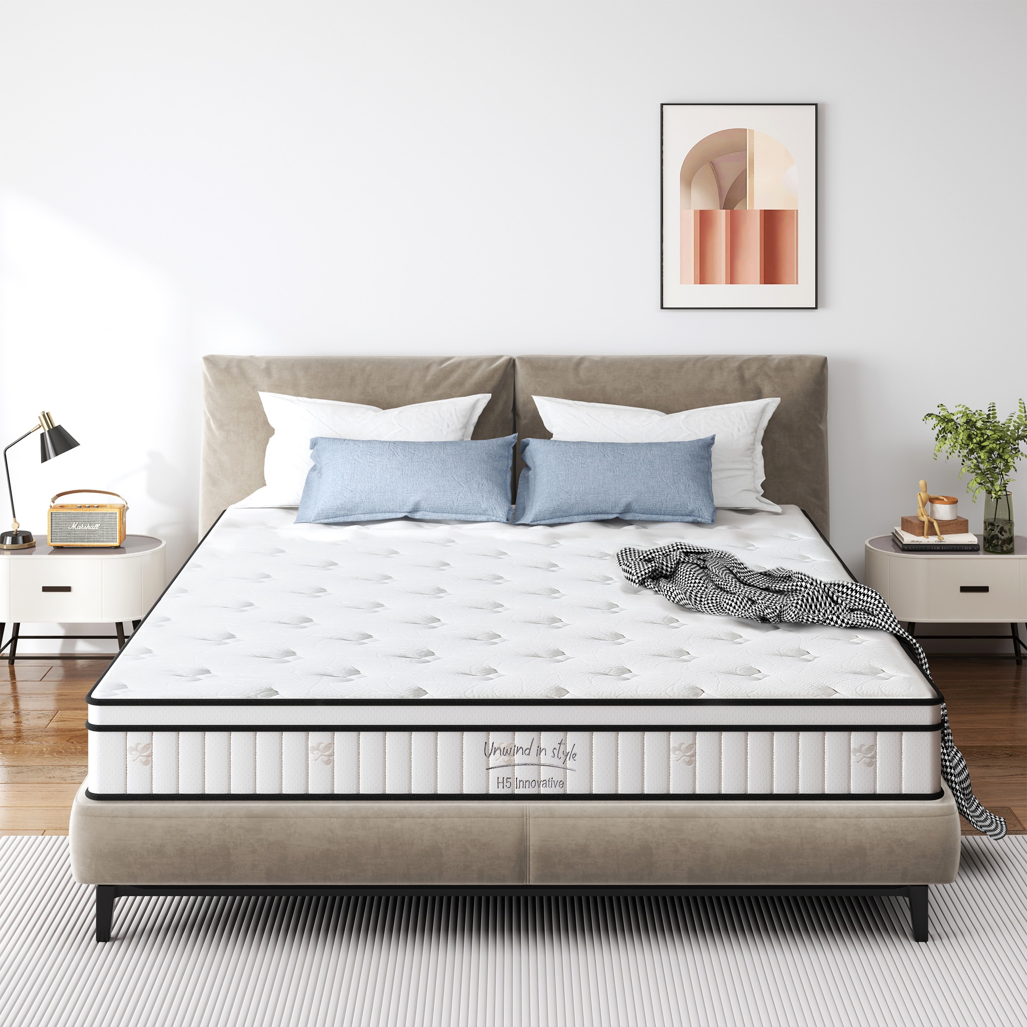 Circle 55 LS20ZSPF-H5A10T Arden 10-in Medium Twin Hybrid Memory Foam/Coil Blend Mattress in a Box