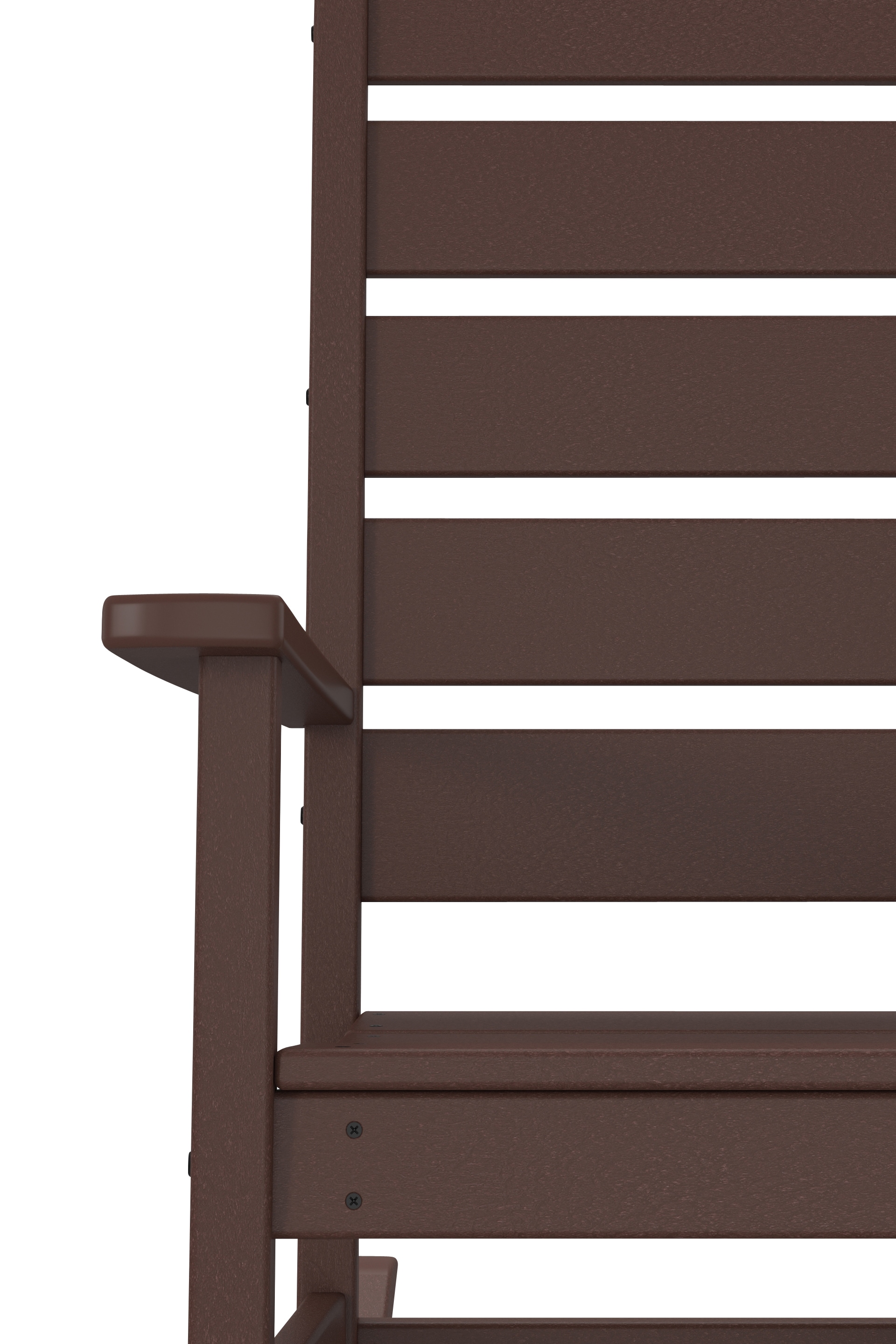 allen + roth by POLYWOOD Oakport Mahogany Hdpe Frame Rocking Chair with ...