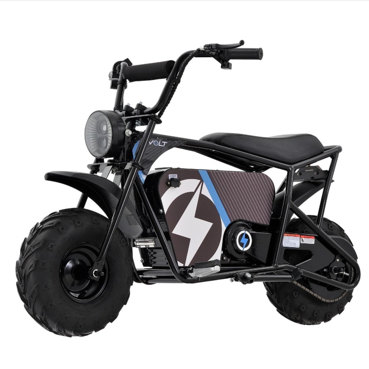 EVOLT Electric 1000-watts Chain Drive Mini Bike (4-Batteries and ...