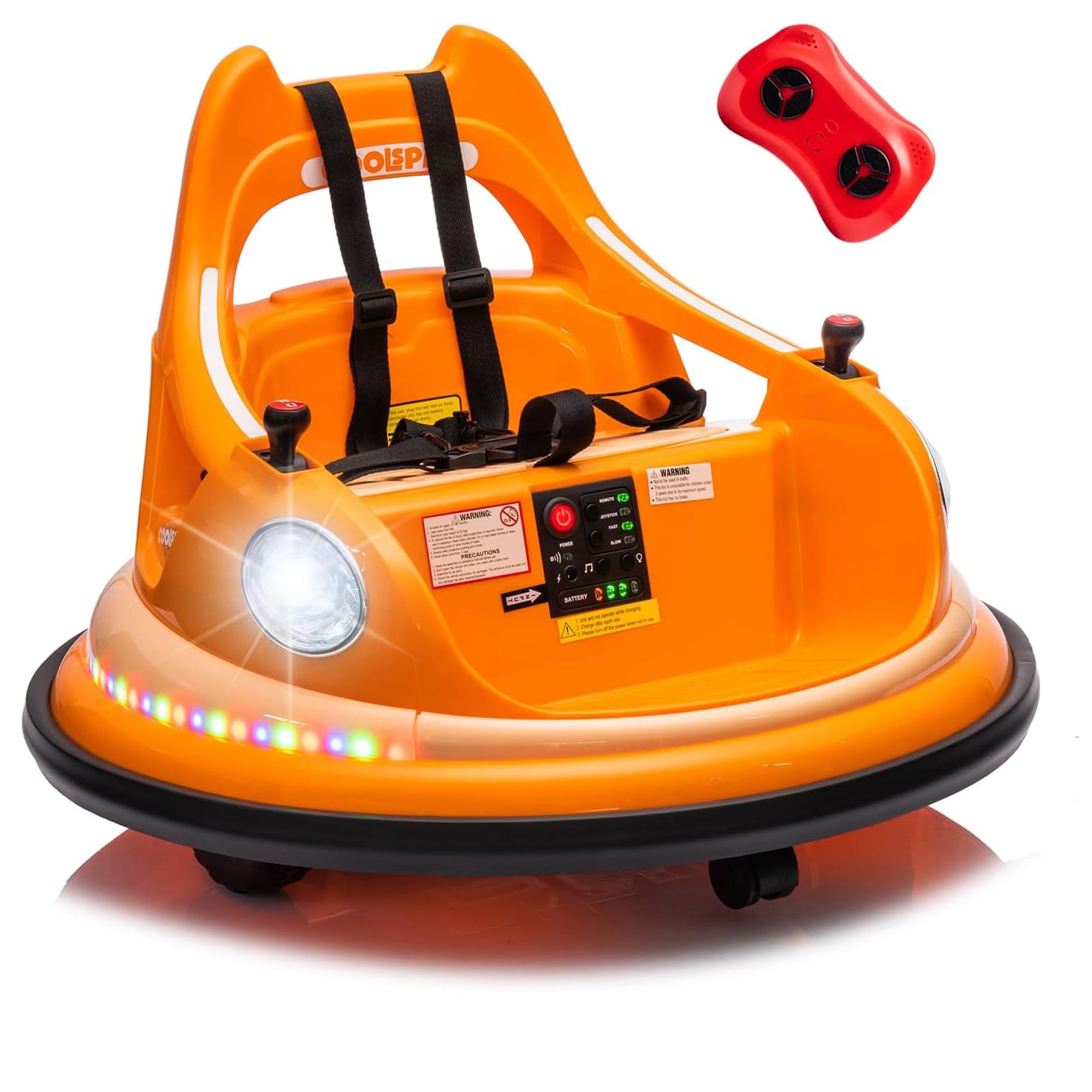 Gaierptone YYL9LED0OB8 12-volt Orange Kid Trax Disney Princess 6V/12V Ride On Toy Car
