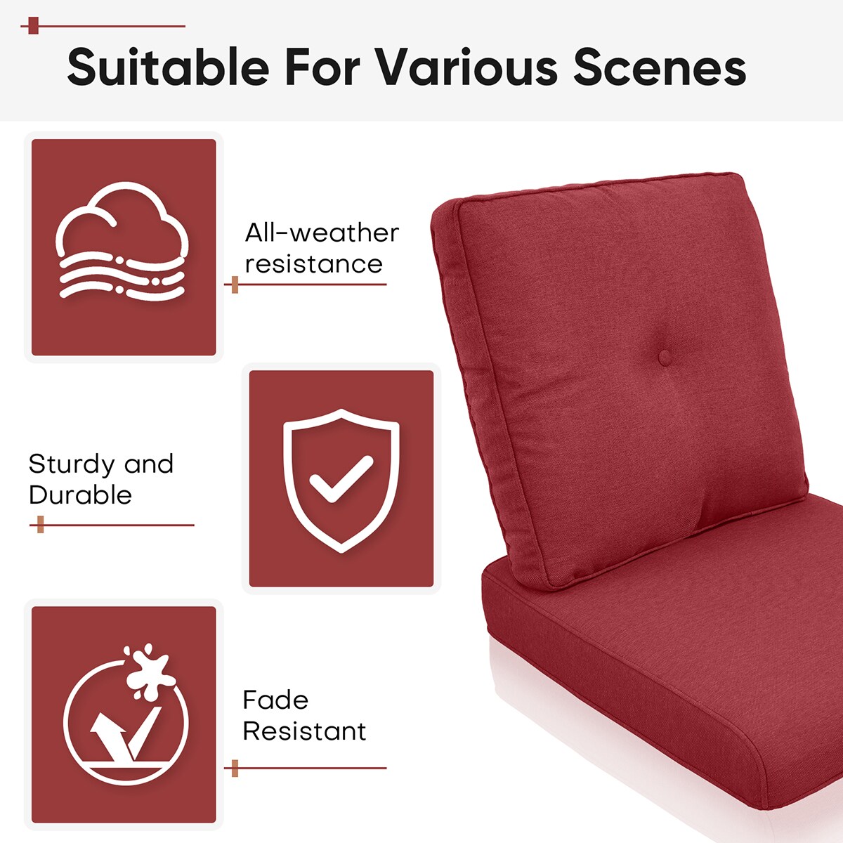 Rilyson FSZBD006-5AA Patio-Furniture-Cushions - View #8