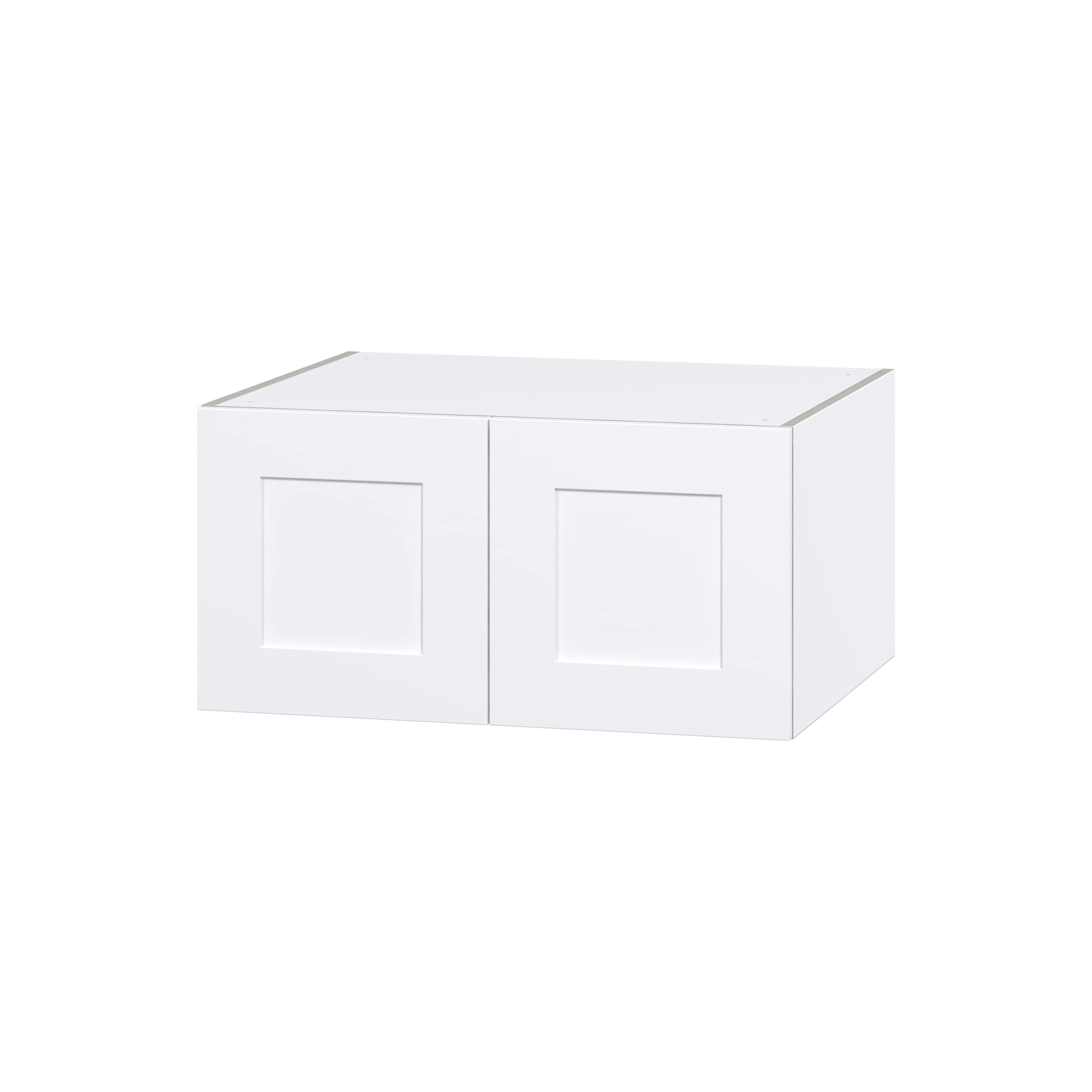 Hugo&Borg Jolie 30-in W x 15-in H x 24-in D Warm White Wall Fully Assembled Cabinet (Flat Panel Shaker Door Style)