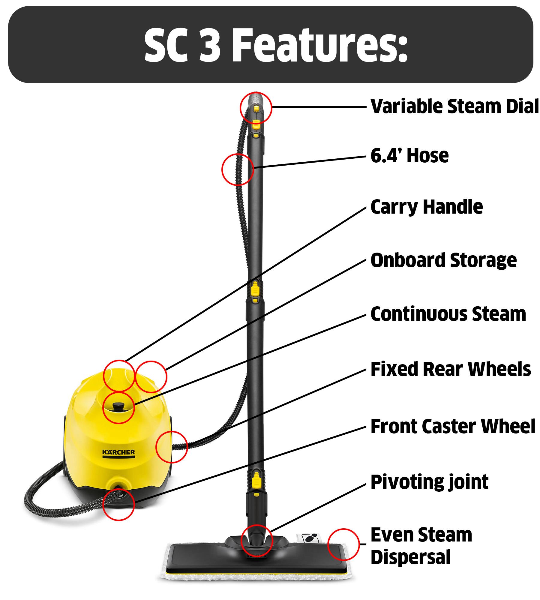 Karcher 1-Speed Upholstery Multipurpose Steam Cleaner in the 
