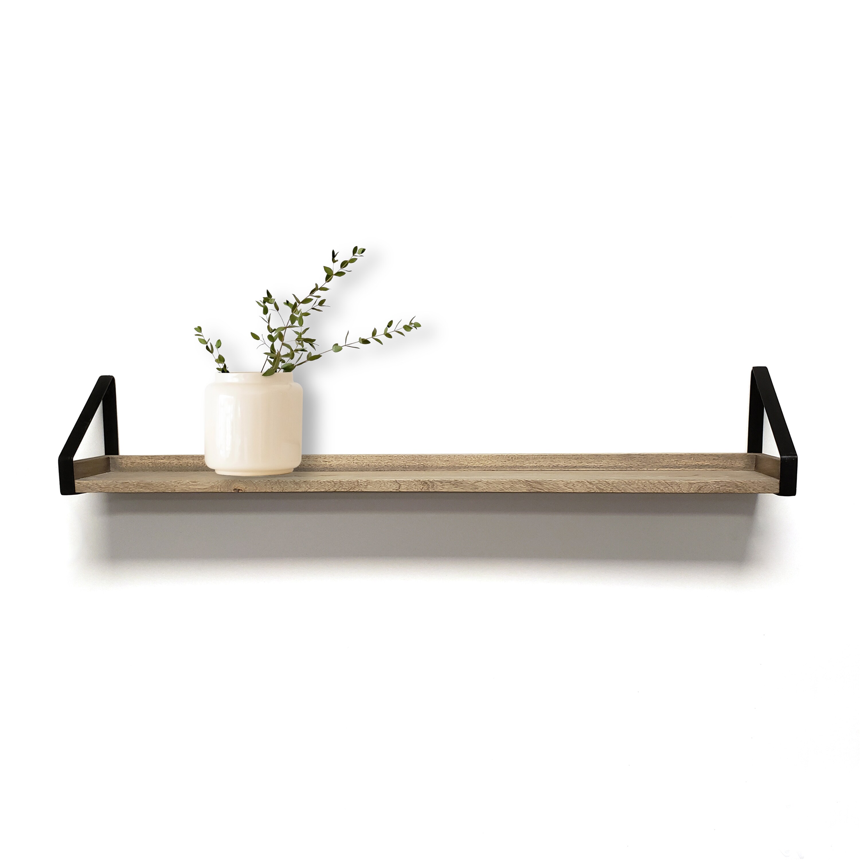 Style Selections Driftwood 24-in x 62-in x 9-in Driftwood 3-Shelf