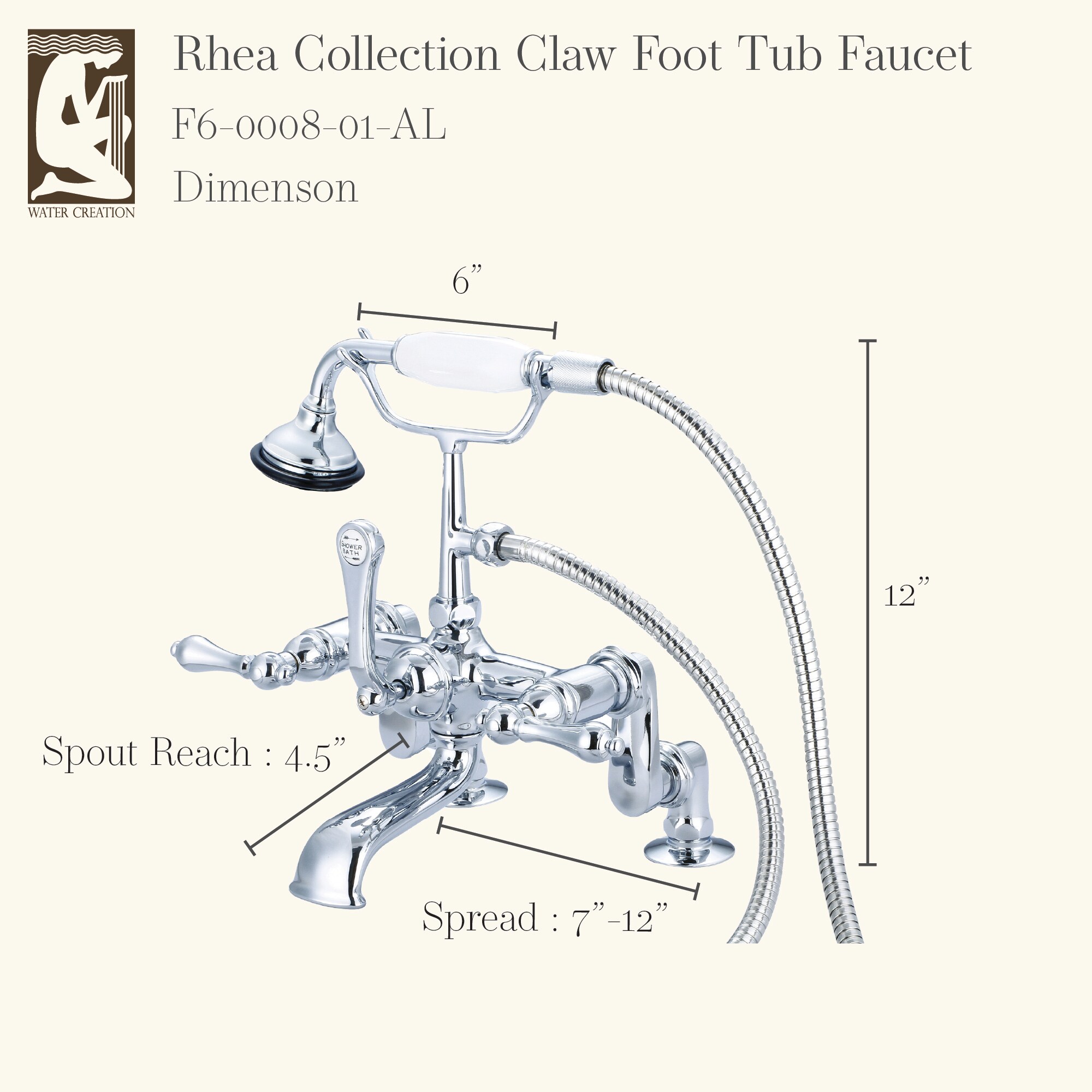 Water Creation F6-0008-01-AL Roman-Tub-Faucets - View #3
