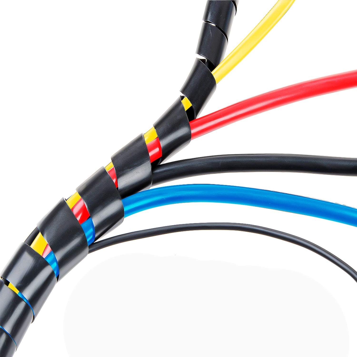 Aoibox  20 ft Spiral Cable Wrap 1 2 in PE Cord Organizer Sleeve Flexible Wire Management for 9 65 mm Bundles