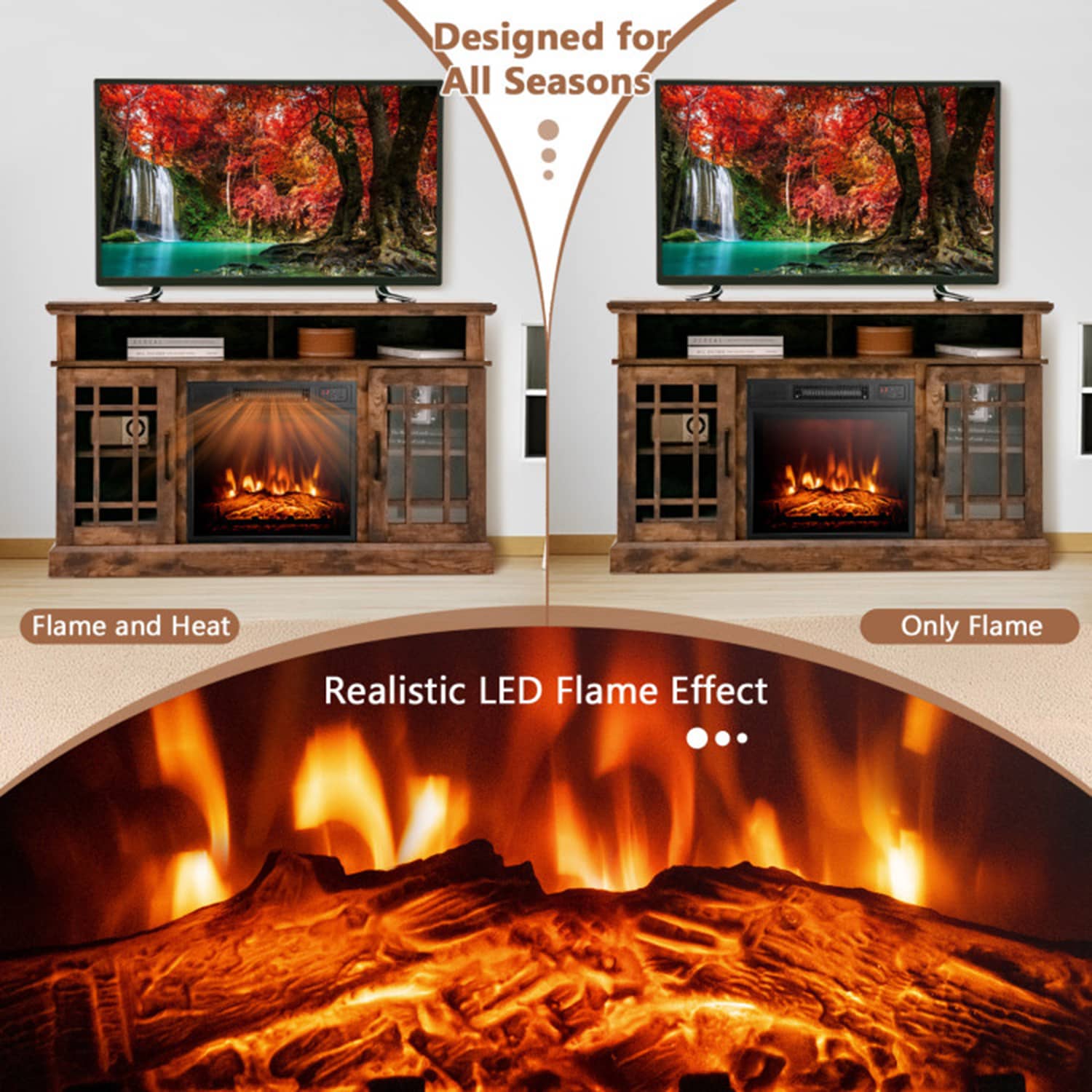 Clihome CL-FP10220BN Electric-Fireplaces - View #6