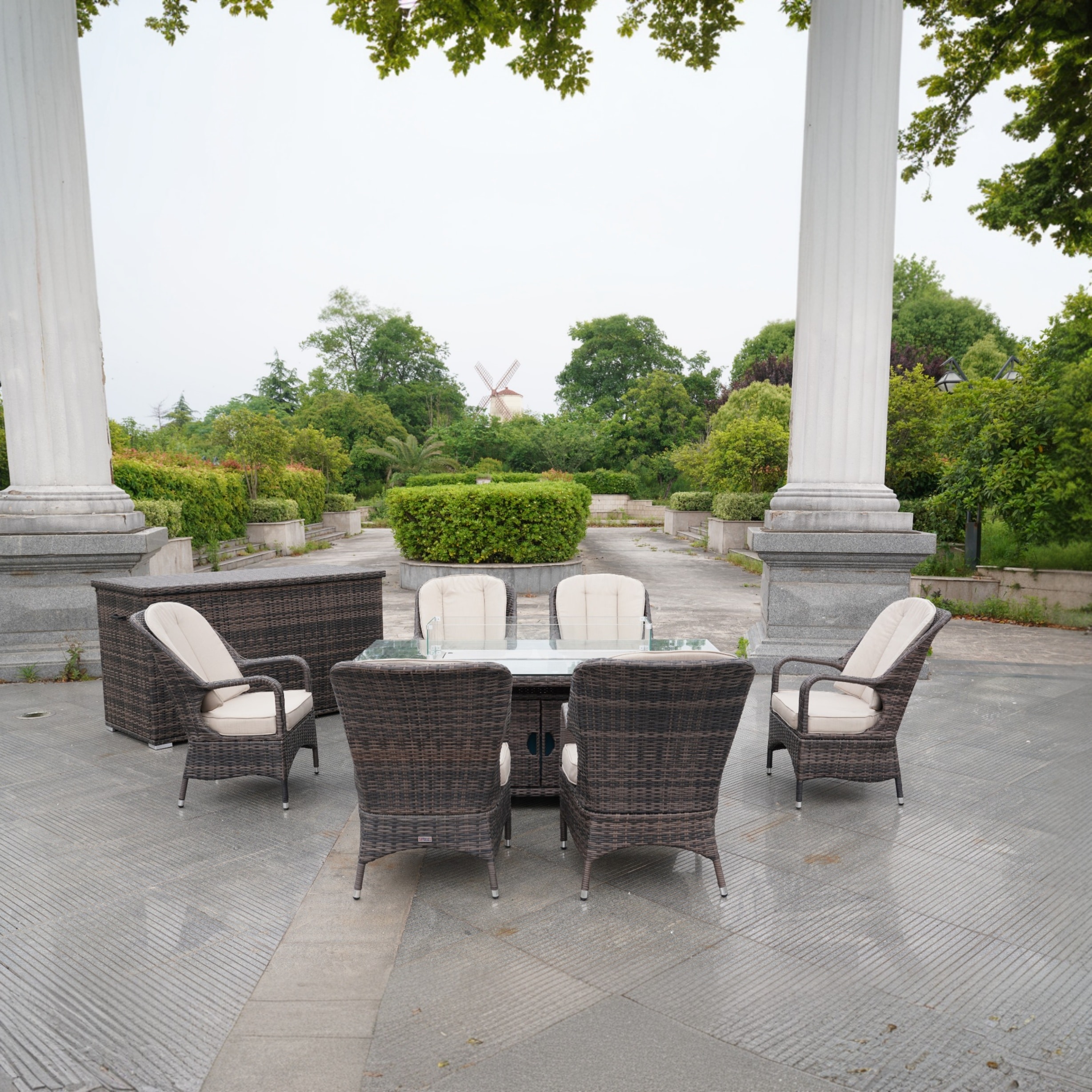 Direct Wicker DWG-06R009&3256B-BR Patio-Dining-Sets - View #5