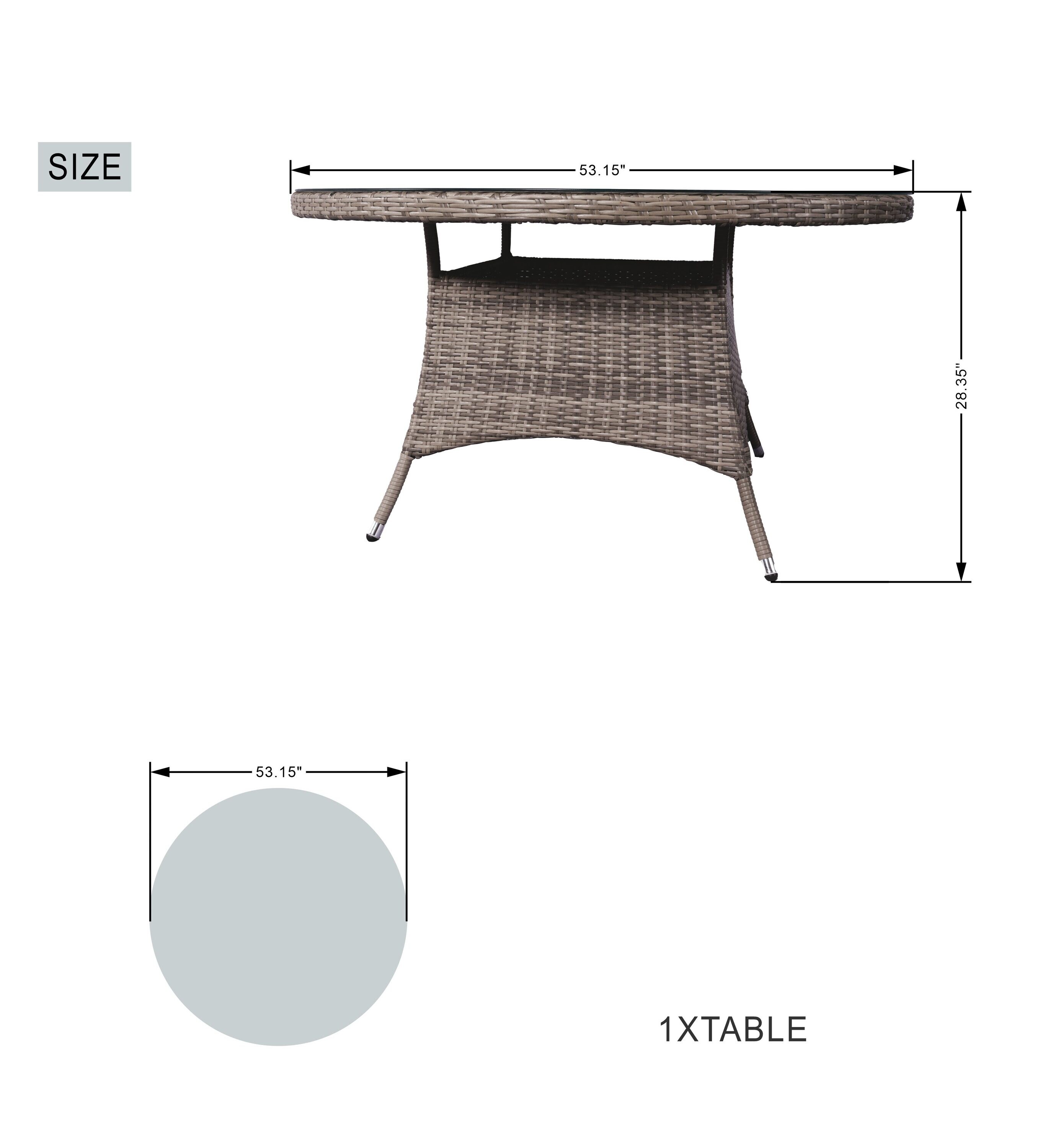 Direct Wicker DWD-1711-GRAY Patio-Dining-Sets - View #9
