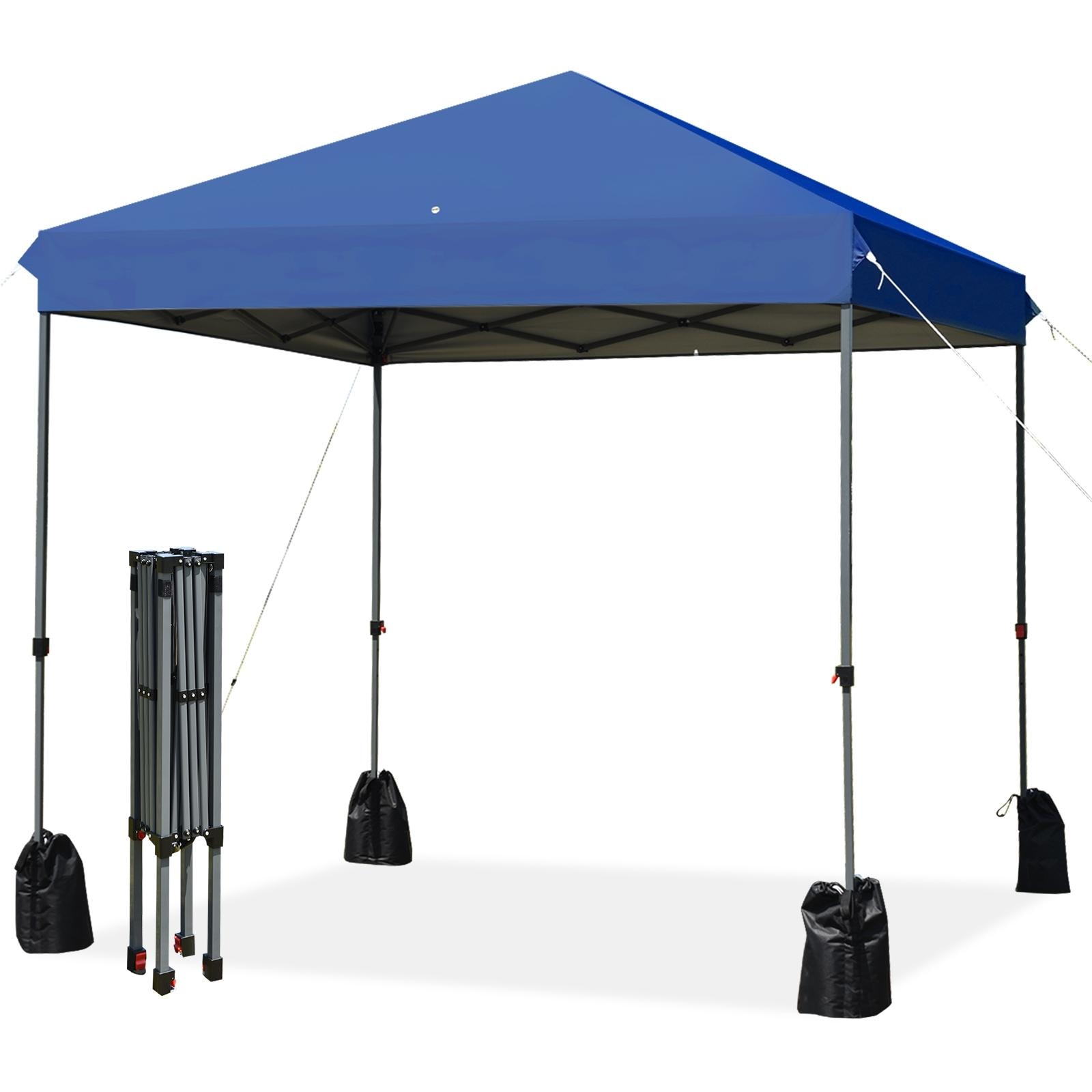 WELLFOR DOJ70299BL 8-Feet x 8-Feet Canopy Storage Shelter