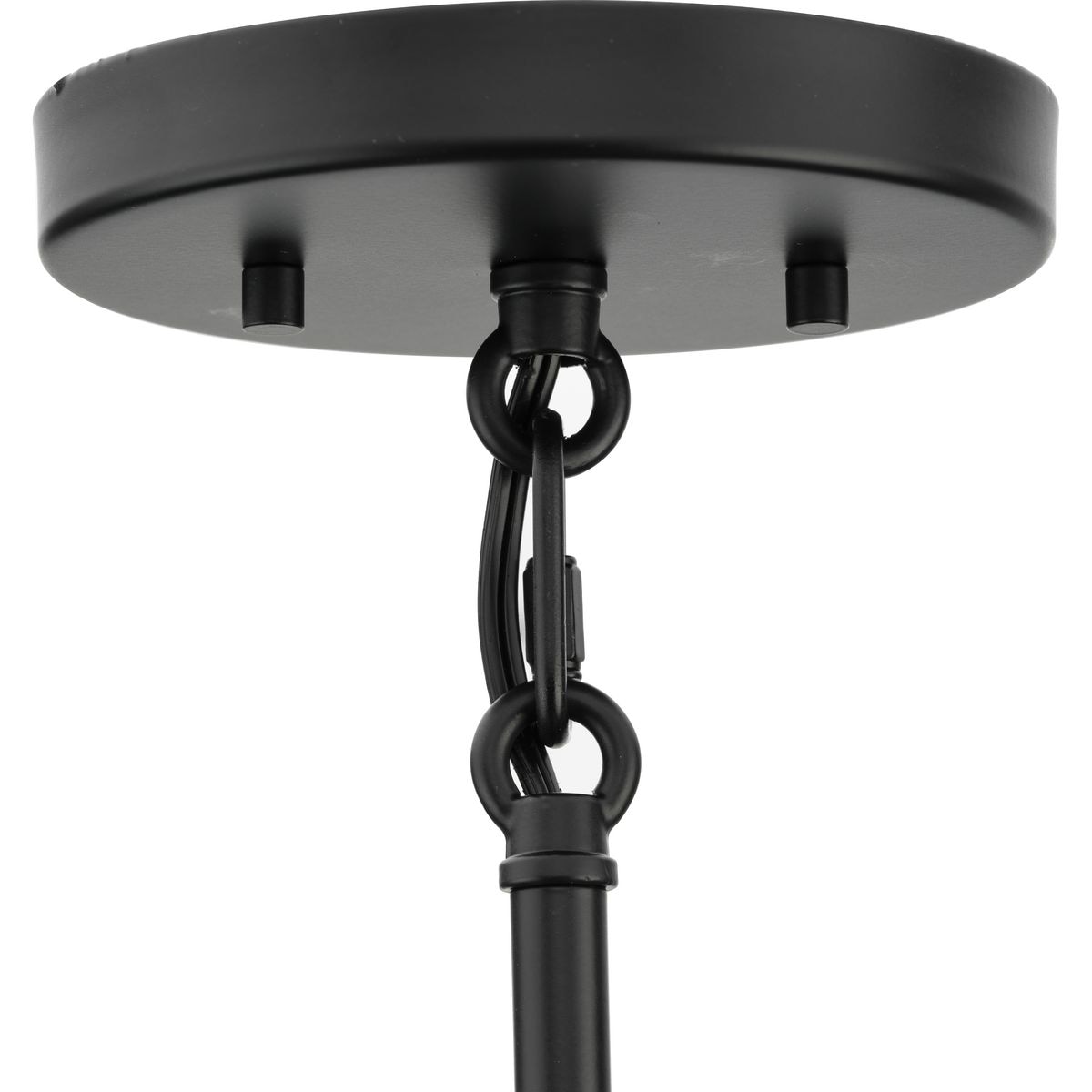Rivera Matte Black Mini Pendant with Clear Textured Glass