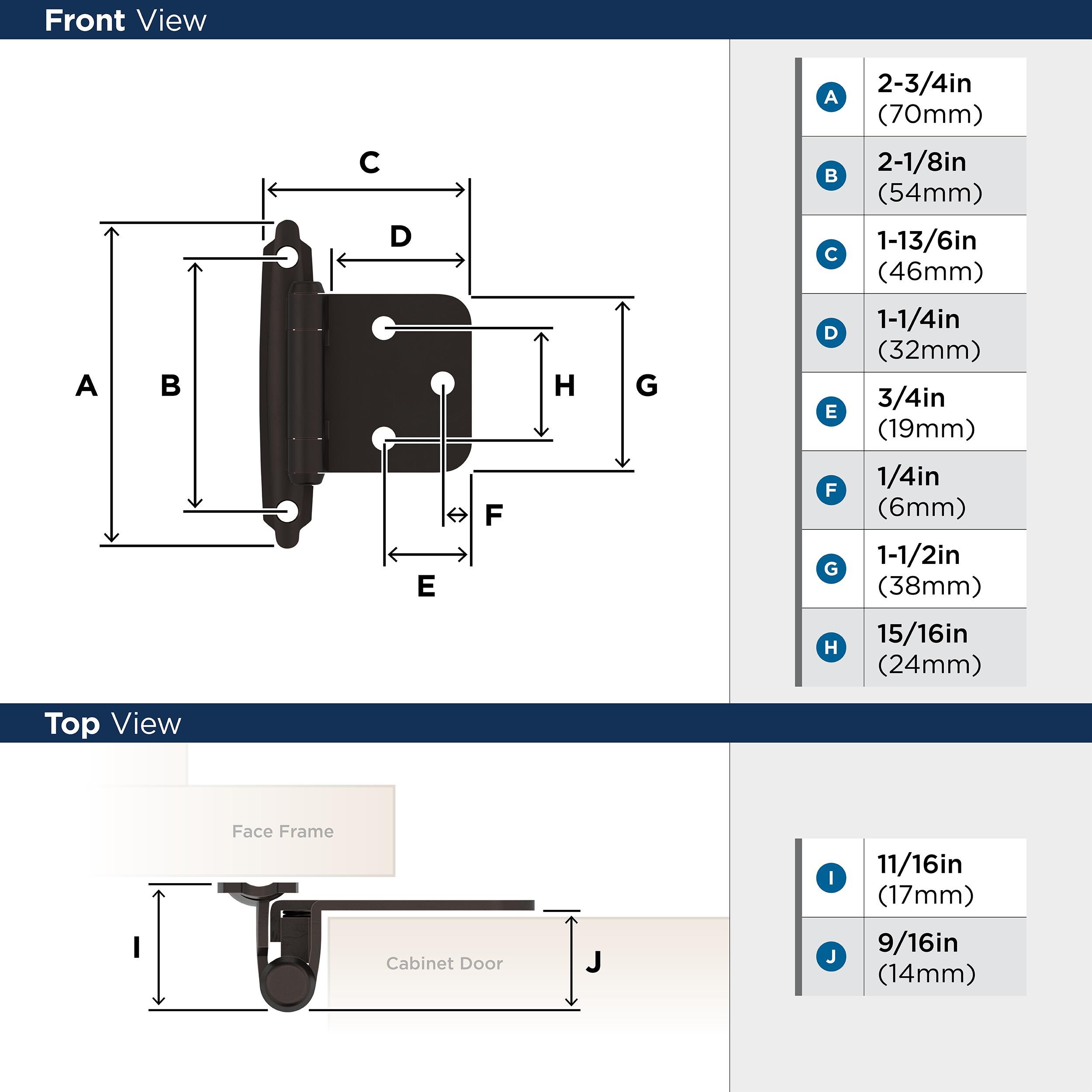 Amerock BPR3429ORB Cabinet-Hinges - View #5