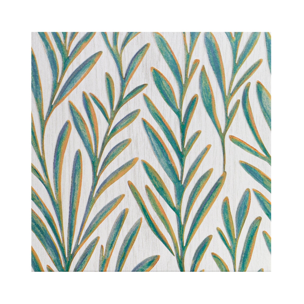 The Tile Life - Sample - Botanical Verde 8-in x 8-in Matte Porcelain Patterned Floor and Wall Tile