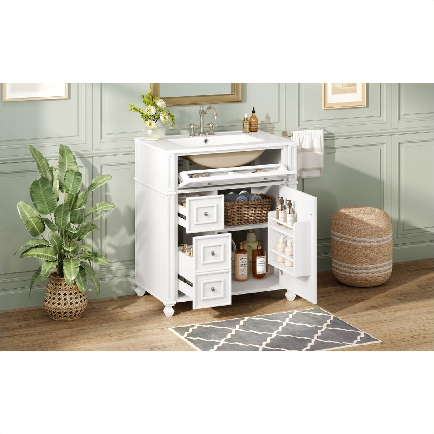 Watnature QBKVRDLGO66S Bath-Vanity-Combo - View #18