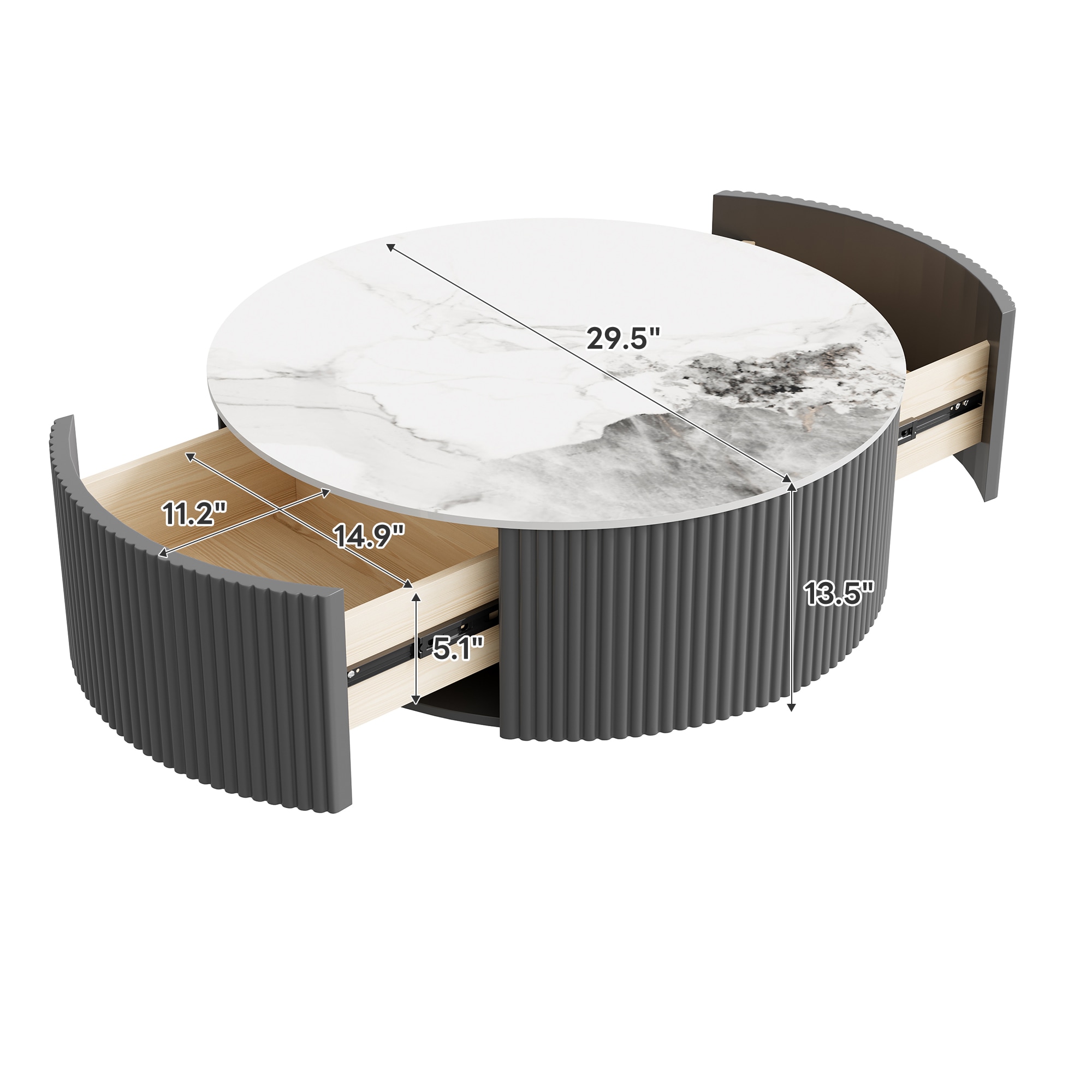 ModernLuxe L3P-N735P328523G Coffee-Tables - View #5