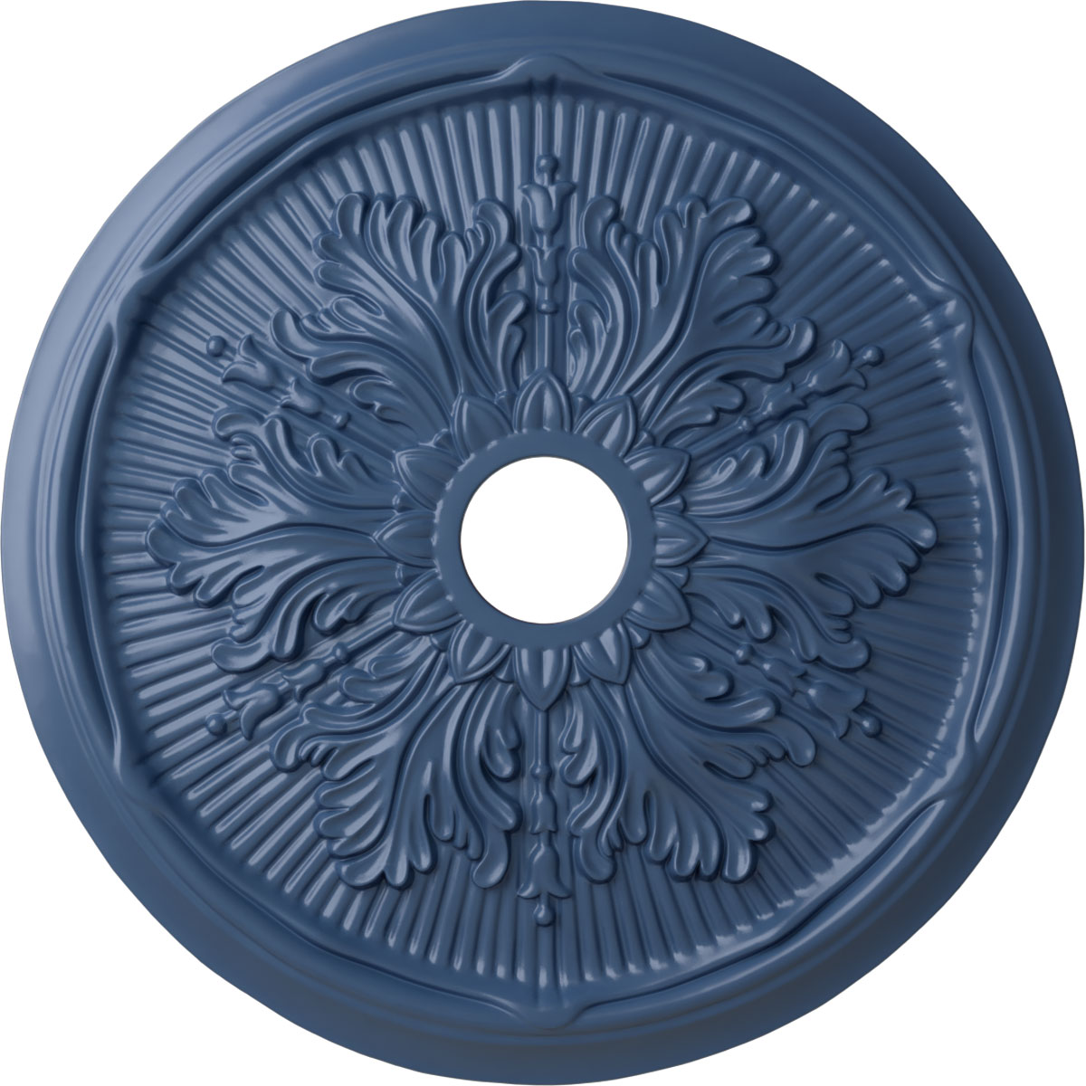 Ekena Millwork CM23LUAMF Luton Leaf 23.75-in W x 23.75-in L Painted Americana Polyurethane Whole Ceiling Medallion