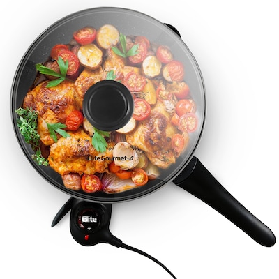 16 inch Nonstick Electric Skillet - with Glass Cover Electric