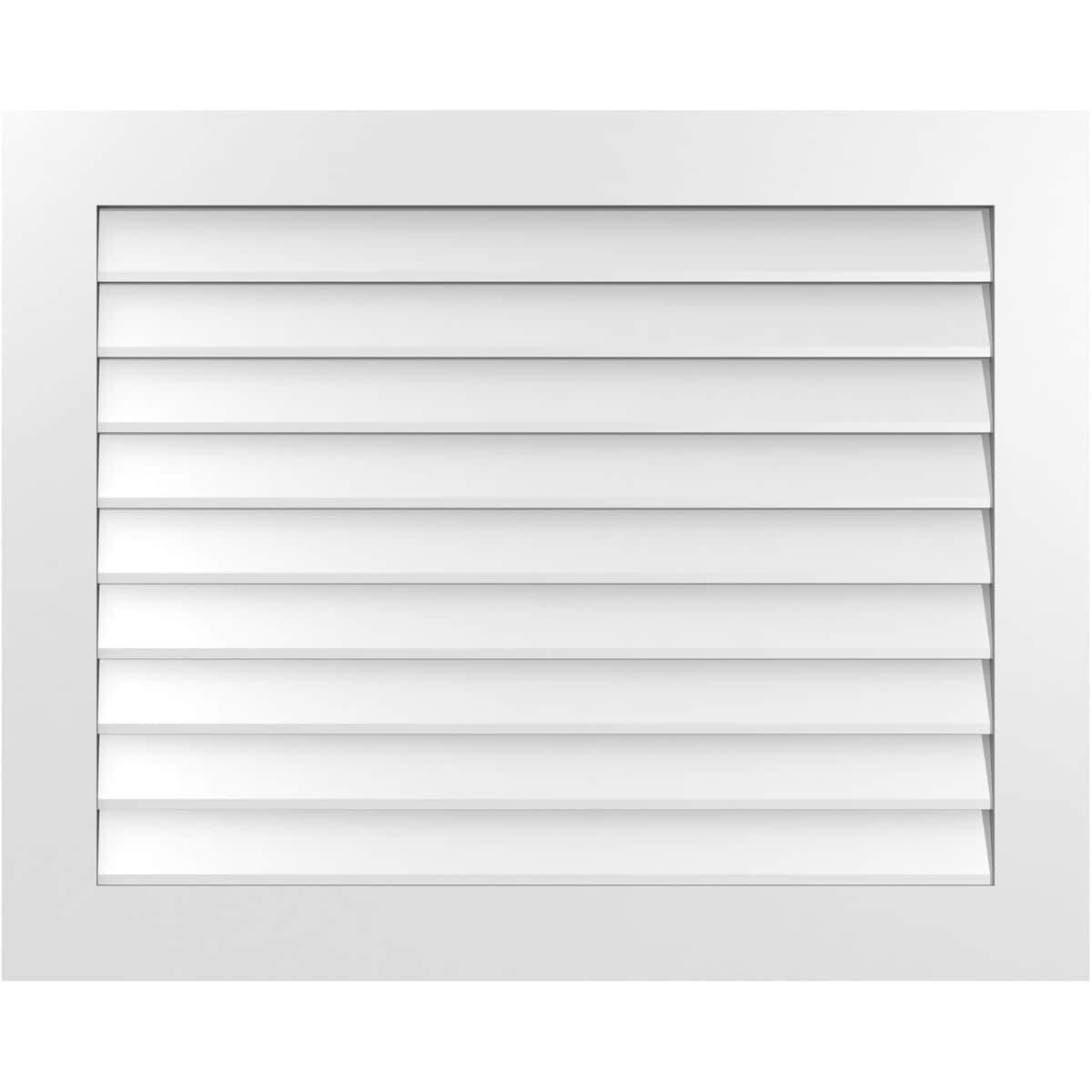 Ekena Millwork GVPVE40X3201SN 40-Inches x 32-Inches Off-white Rectangle PVC Gable Louver Vent