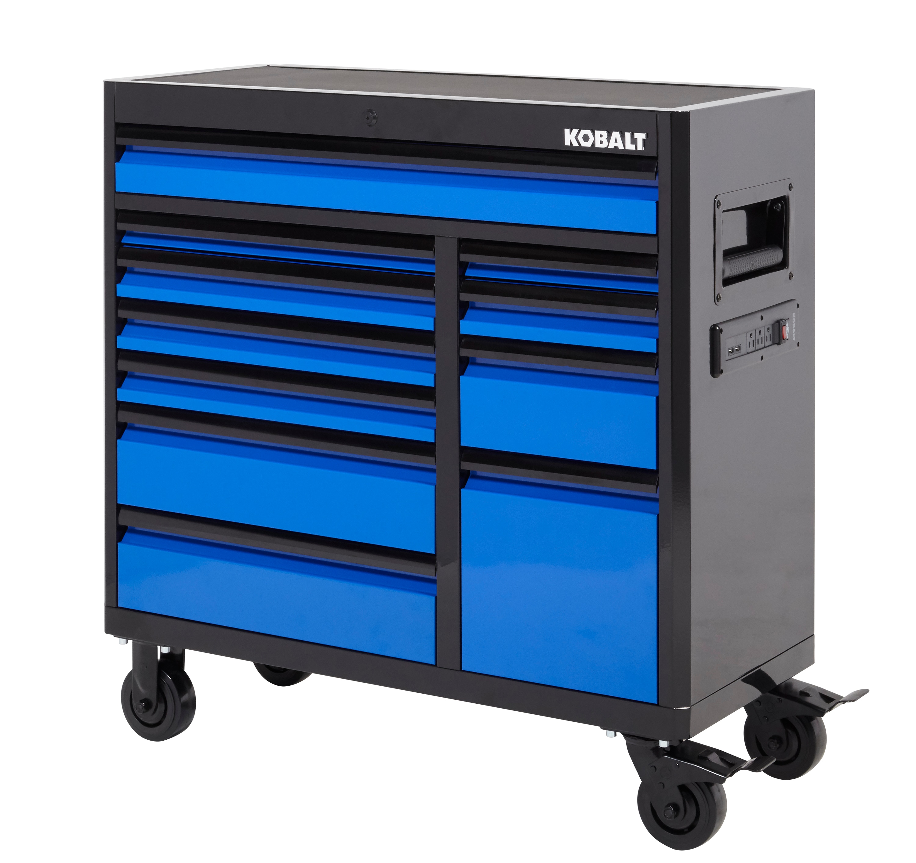 Shop Kobalt 26.7-in Blue Rolling Tool Storage Collection at